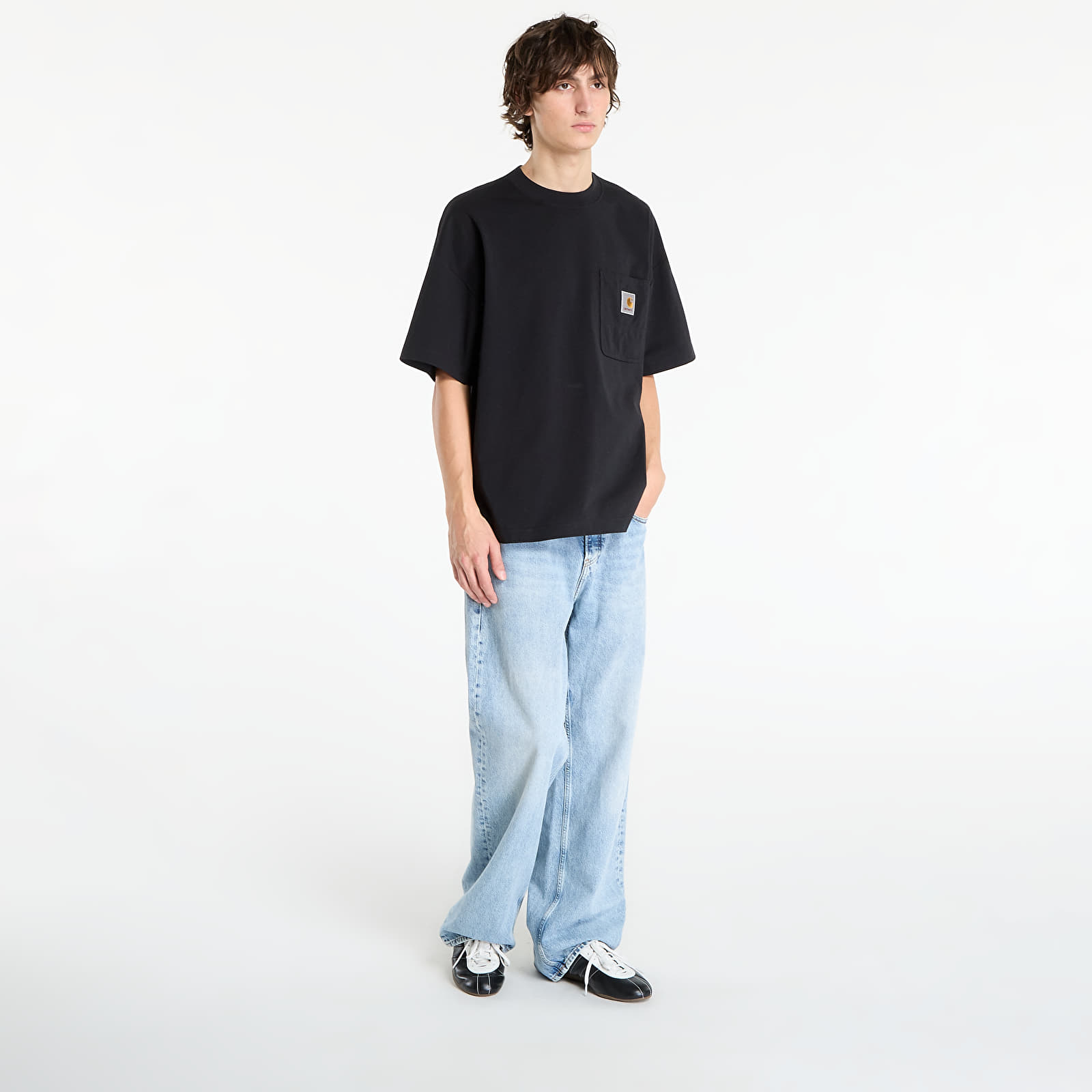 Pólók Carhartt WIP S/S Work Pocket T-Shirt UNISEX Black