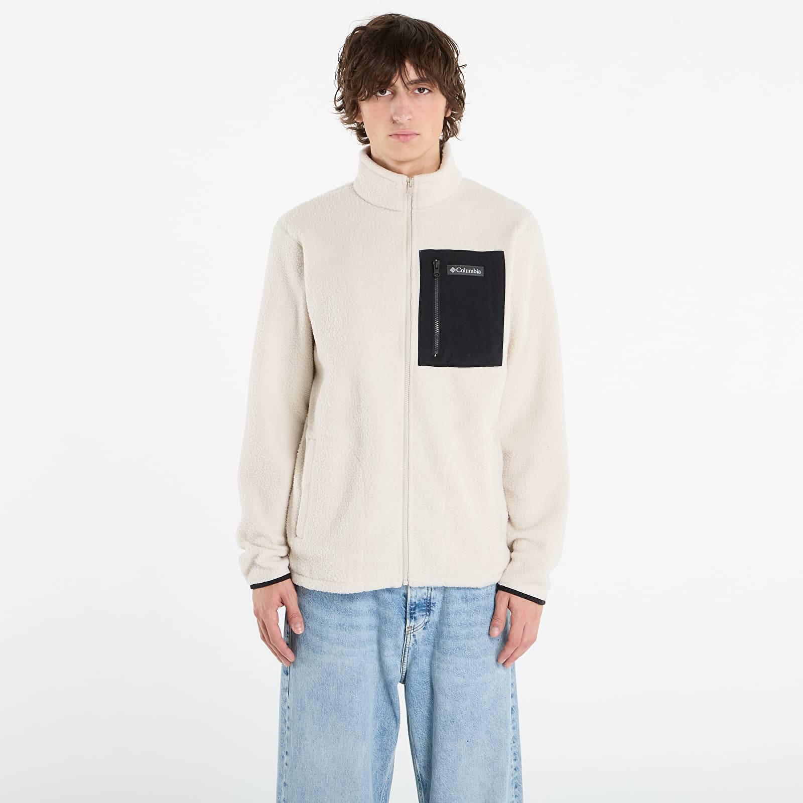 Sweatjacken und Sweatshirts Columbia Jasper Ridge™ Pebbled Full Zip Fleece Dark Stone/ Black