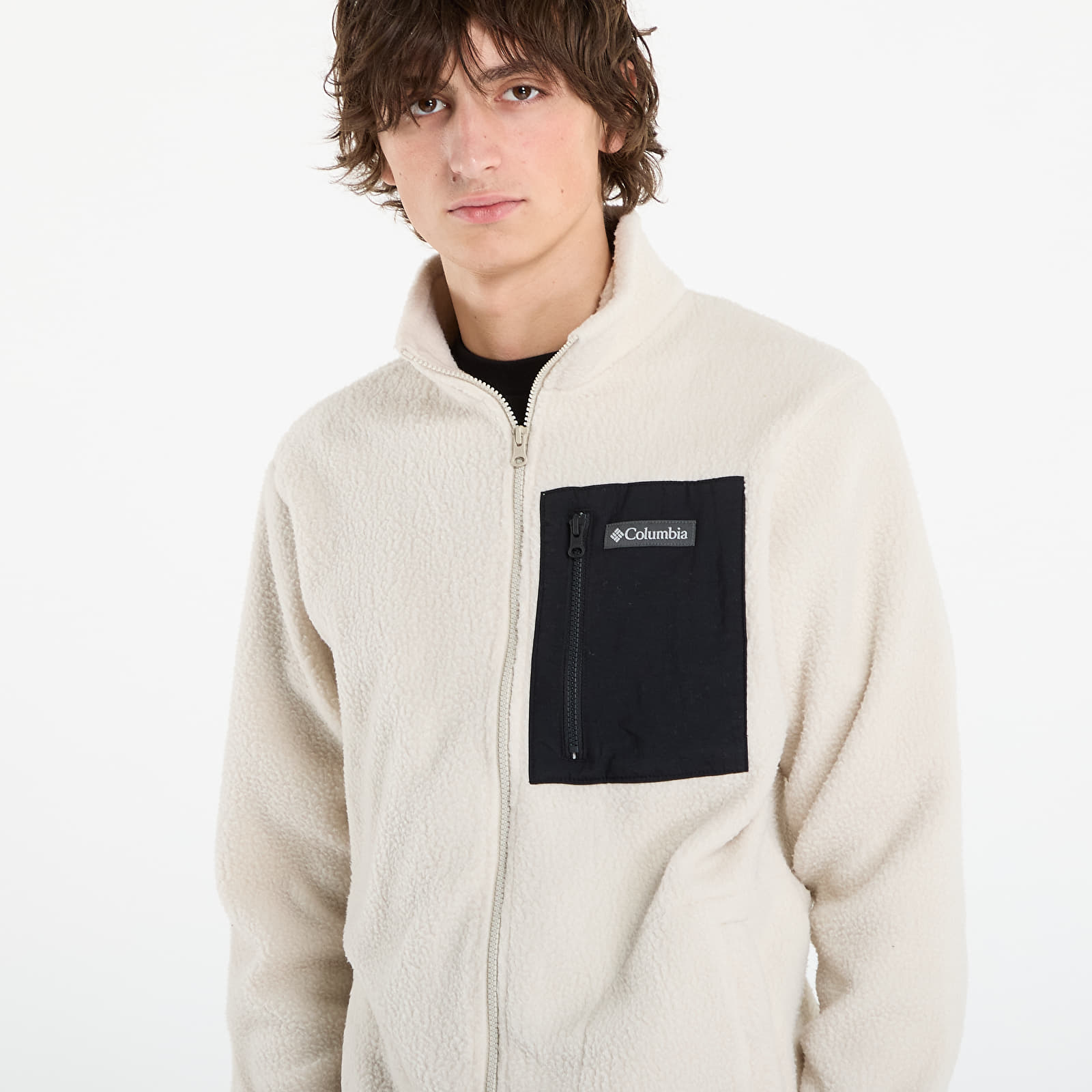 Sweatjacken und Sweatshirts Columbia Jasper Ridge™ Pebbled Full Zip Fleece Dark Stone/ Black