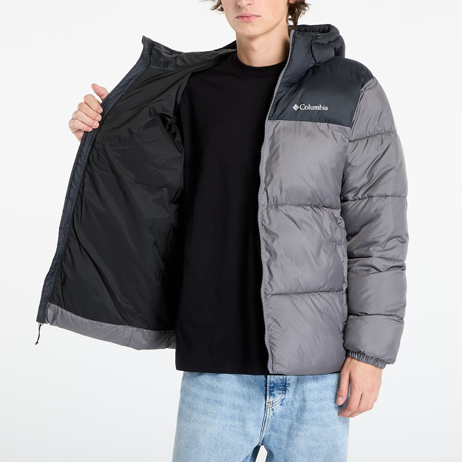Jackets Columbia Puffect™ II Hooded Jacket City Grey/ Black