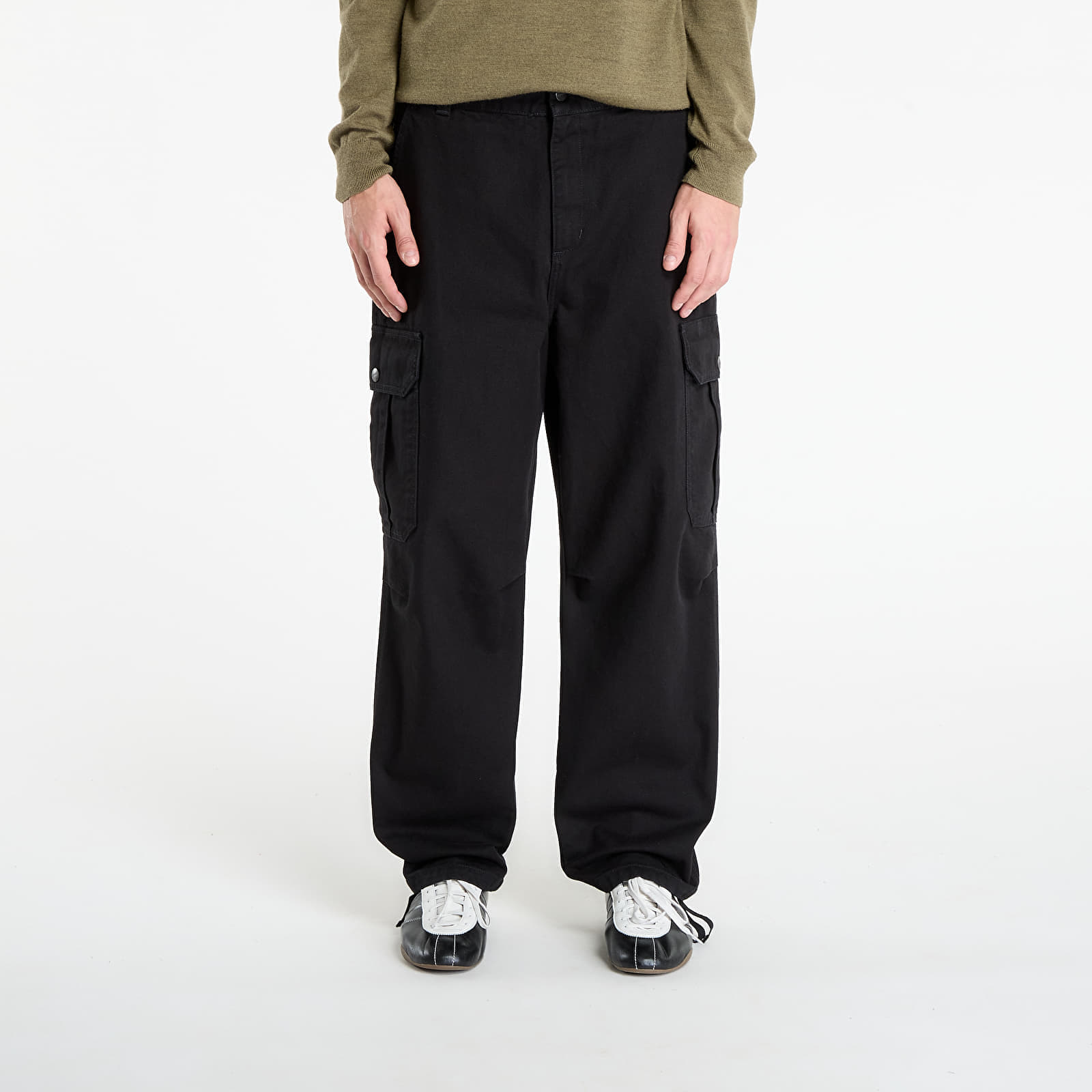Blugi Carhartt WIP Stanton Cargo Pant Black Stone Washed XS