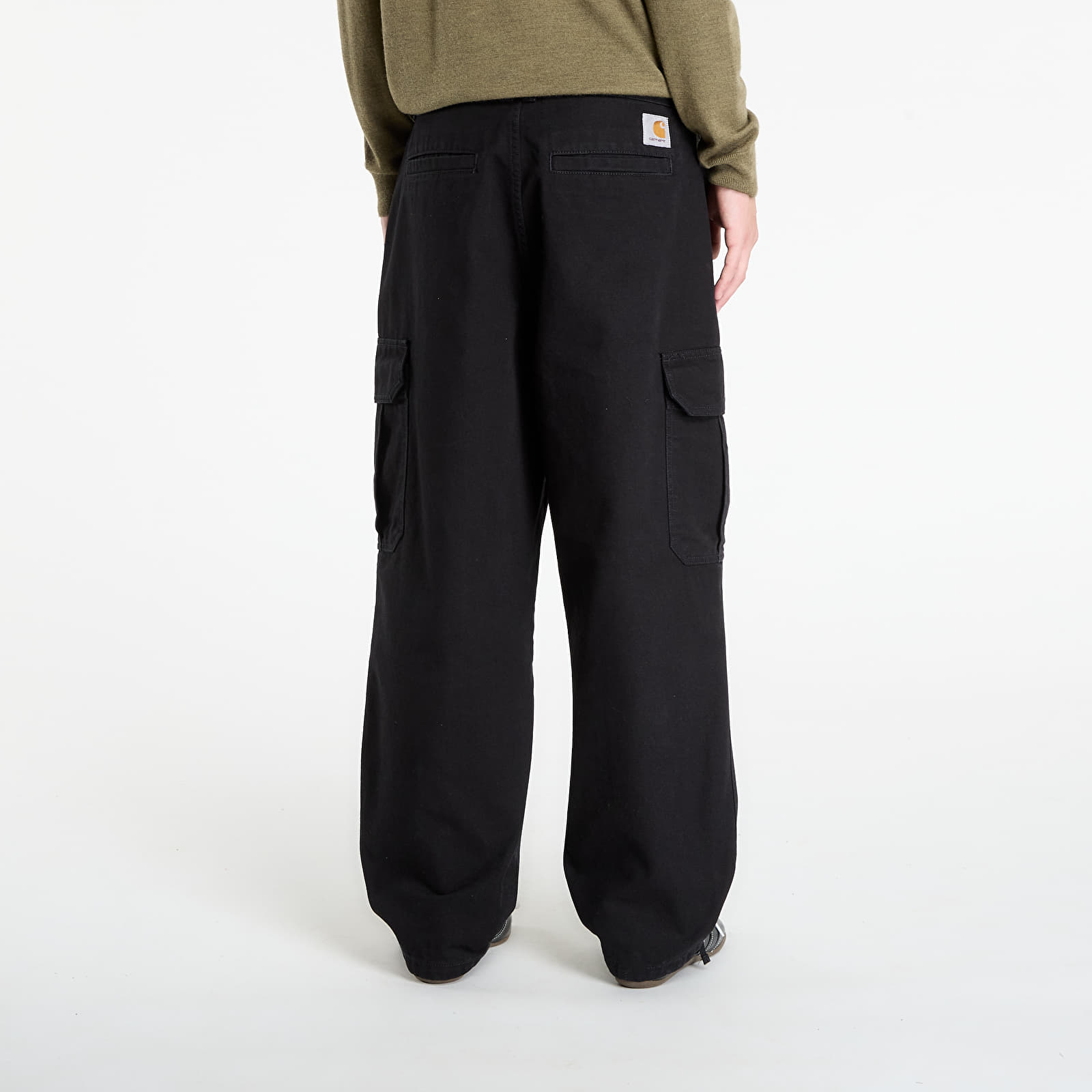 Jeans Carhartt WIP Stanton Cargo Pant Black Stone Washed