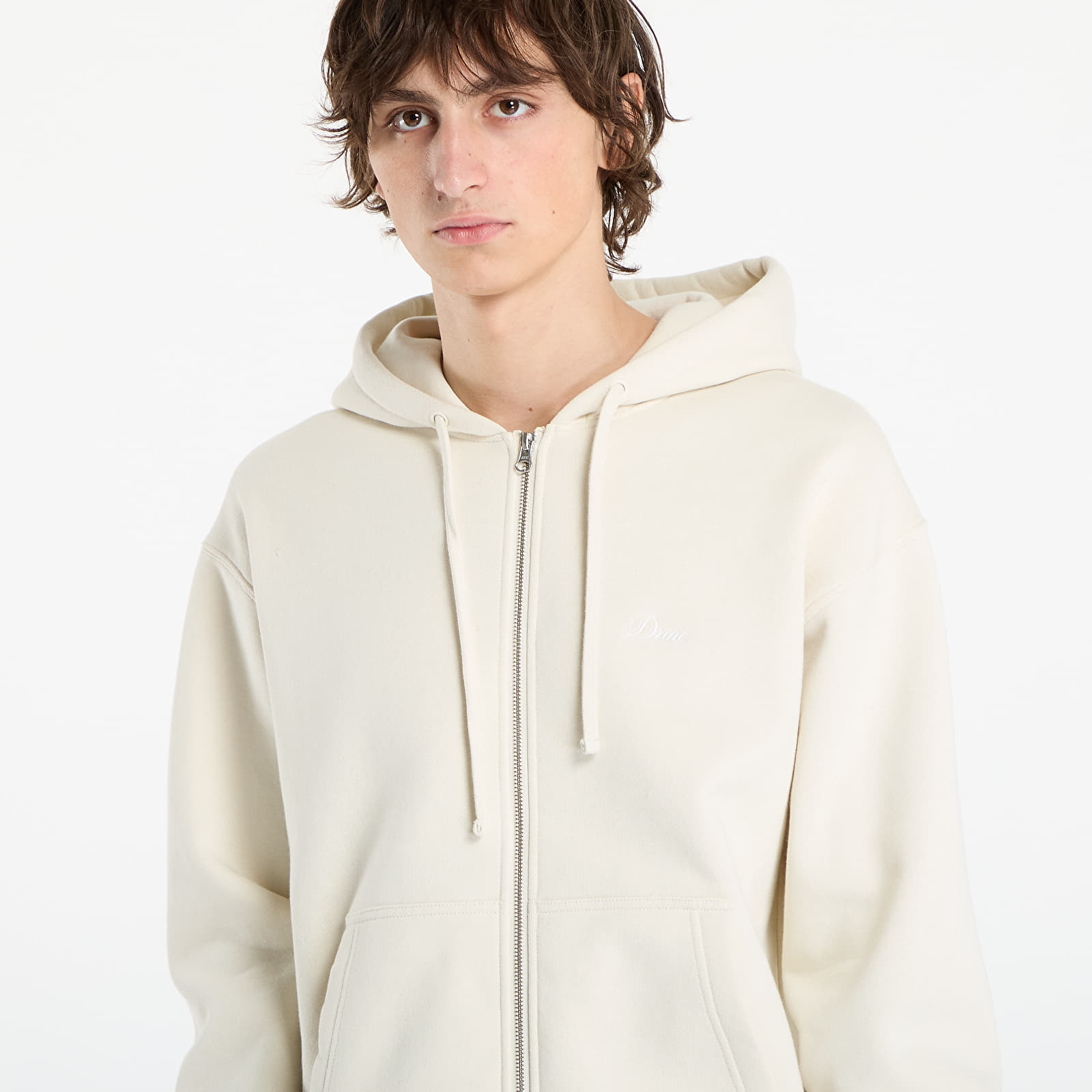Felpe Dime Cursive Zip Hoodie UNISEX Natural