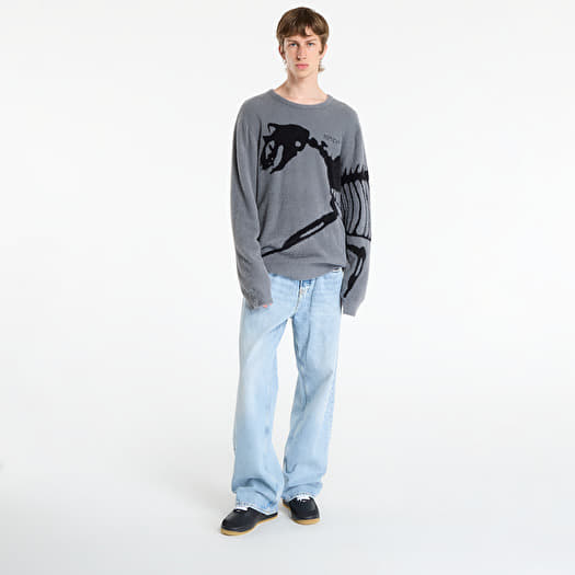 Sweaters RIPNDIP Fossil Mohair Knit Sweater Charcoal (RNDFALL25102