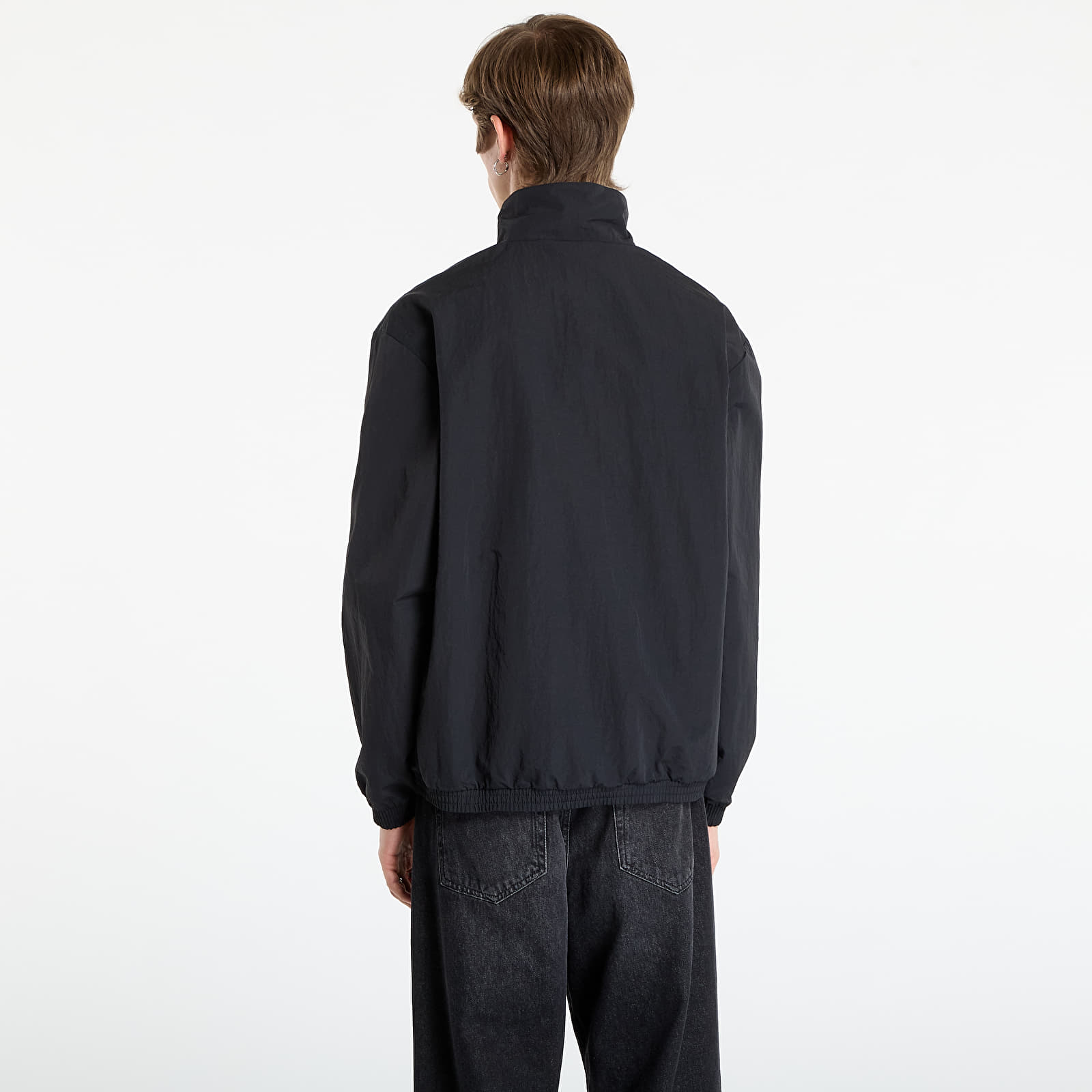 Kabátok adidas Firebird Front Stripes Woven Track Top Black/ Stone Khaki/ Better Scarlet