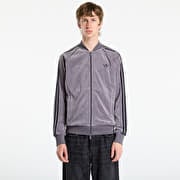 adidas SST Adicolor Velour Track Top Grey Strata/ Willow Grey/ Light Rosewood