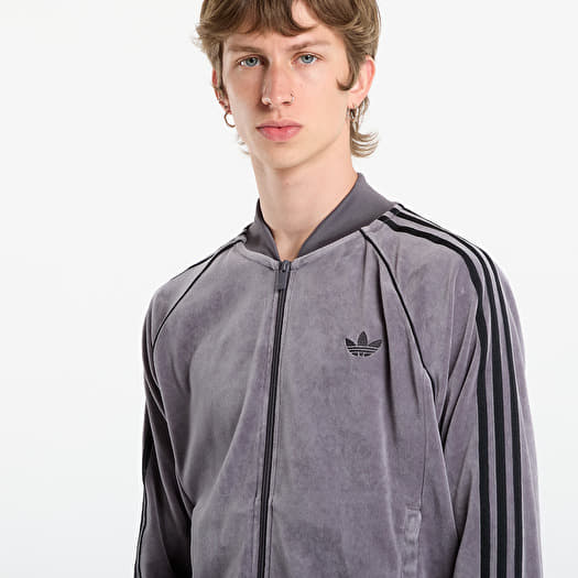Jackets adidas SST Adicolor Velour Track Top Grey Strata/ Willow