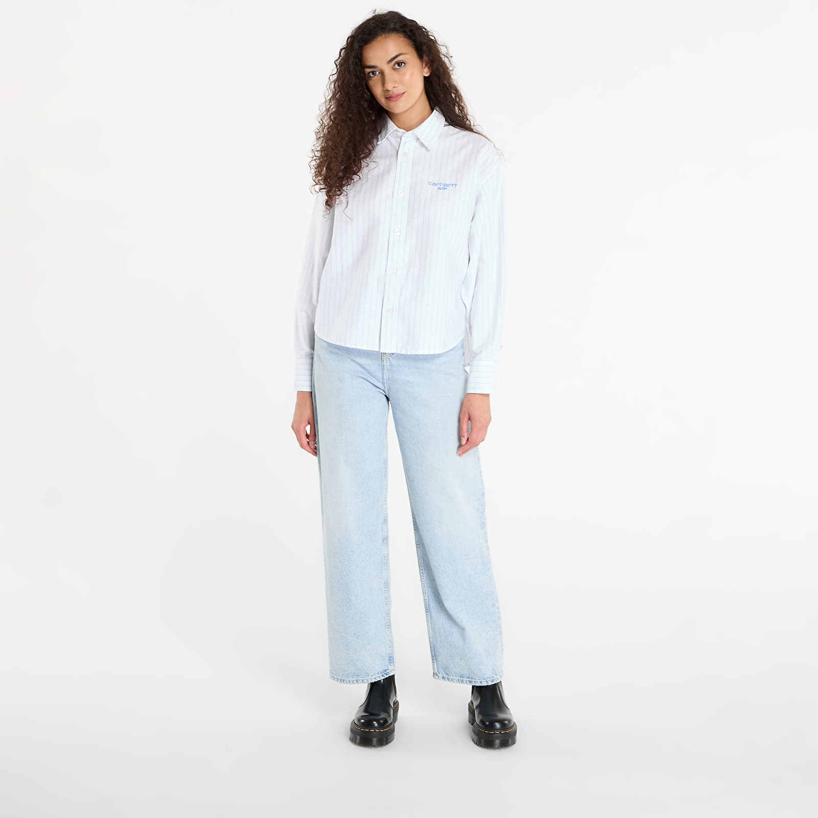 Košile Carhartt WIP W' L/S Cassel Shirt Cassel Stripe/ White/ Bleach