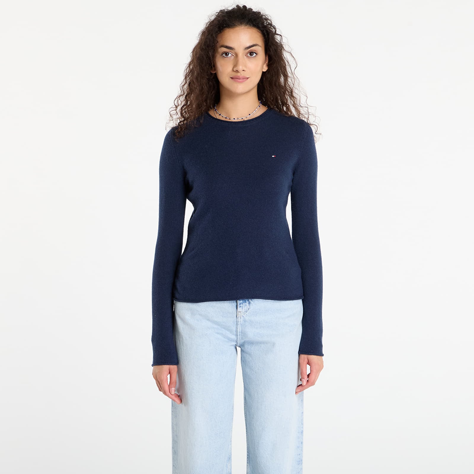 Pulover Tommy Hilfiger Soft Wool C-Nk Ls Sweater Blue L