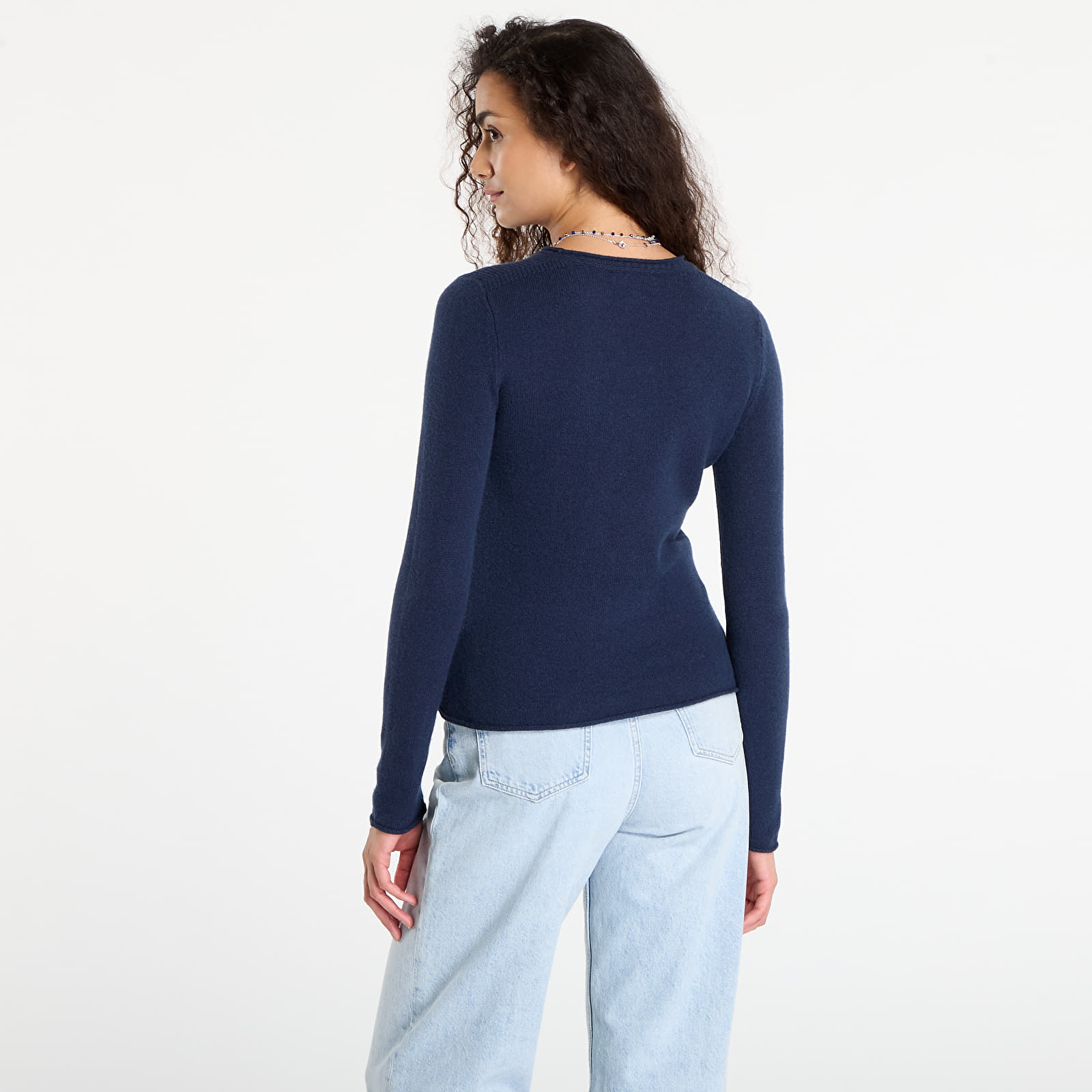 Camisolas de senhora Tommy Hilfiger Soft Wool C-Nk Ls Sweater Blue
