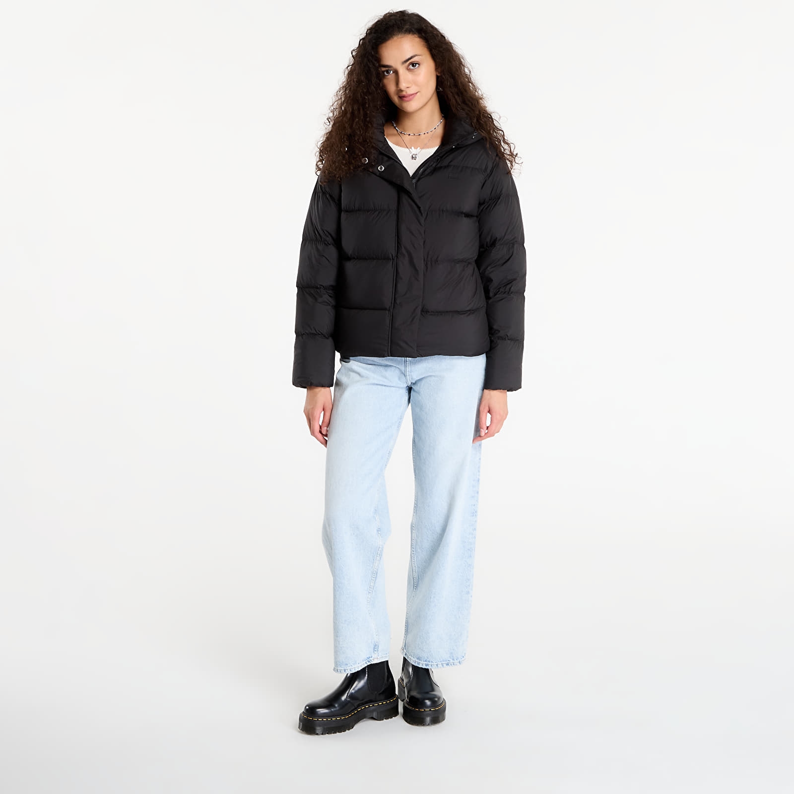 Jakker til kvinder Tommy Hilfiger Down Hooded Puffer Jacket Black