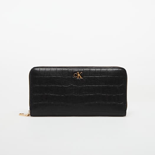 Wallet Calvin Klein Croc Long Zip Aro Wallet Black
