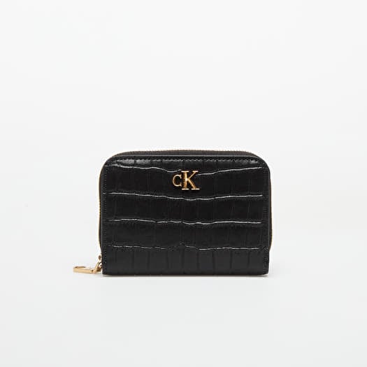 Wallet Calvin Klein Croc Medium Flap Wallet Black