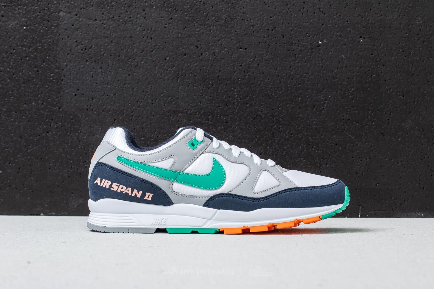 Men s shoes Nike Air Span II Wolf Grey Kinetic Green Footshop