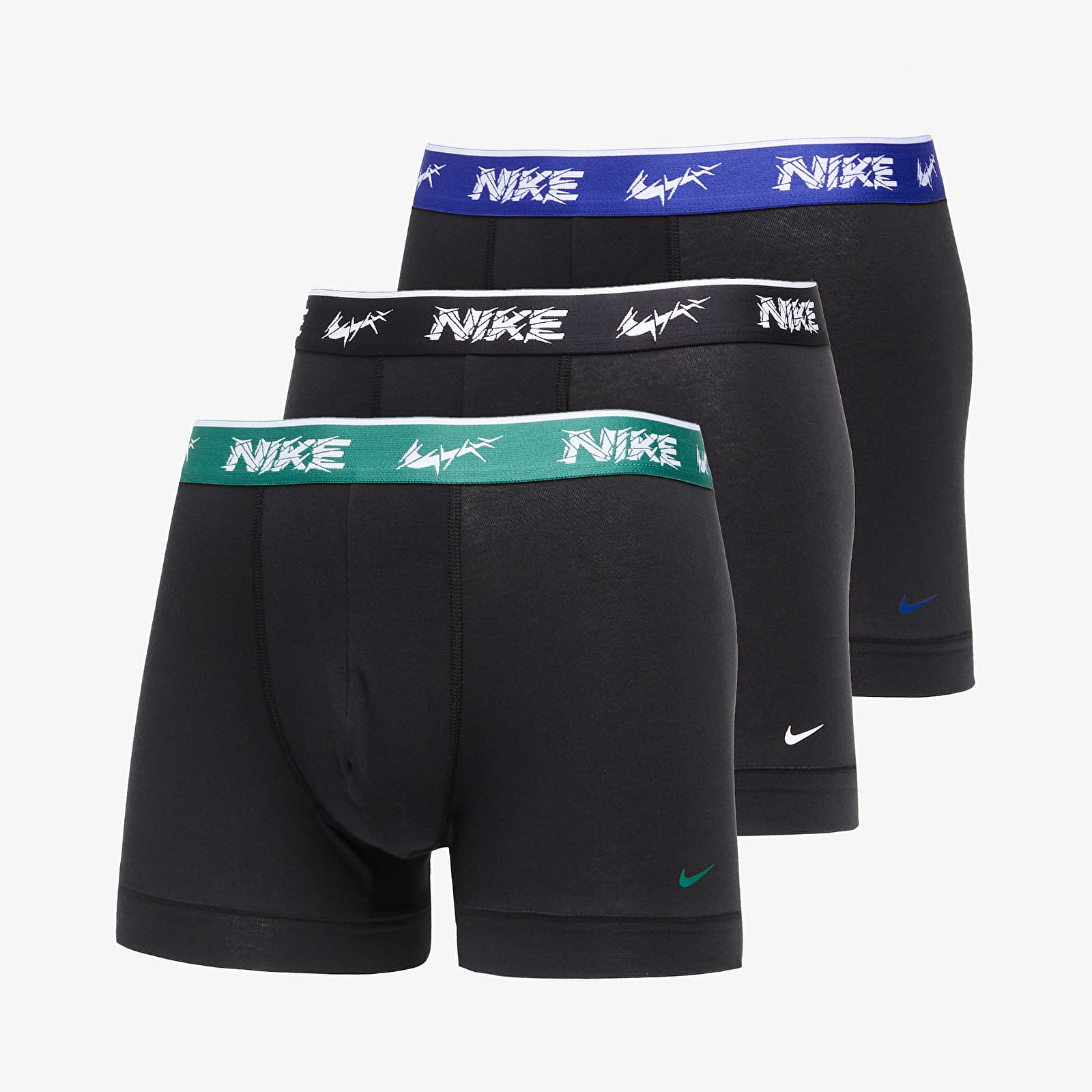 Férfi boxeralsók Nike DRI-FIT Everyday Cotton Stretch Trunk 3-Pack Black