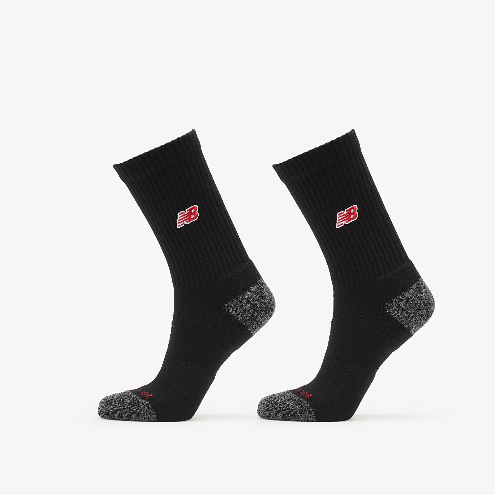 New Balance Active Premium Crew Socks 2-Pack Black L
