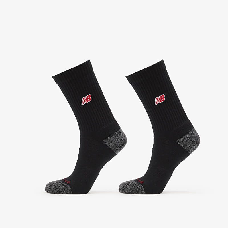 New Balance Active Premium Crew Socks 2-Pack Black