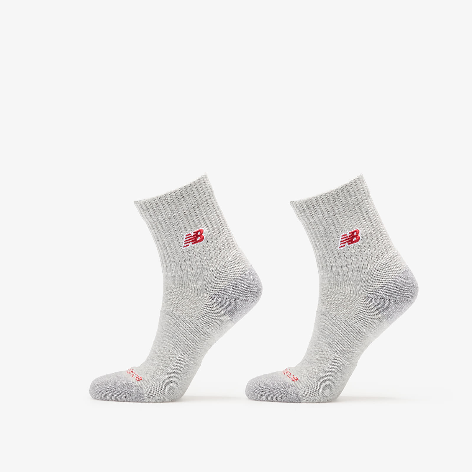 Zoknik New Balance Active Premium Crew Quarter 2-Pack Athletic Grey