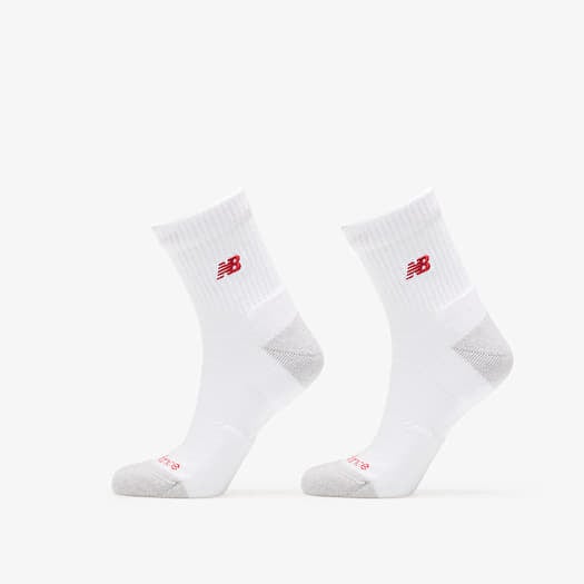 New Balance Active Premium Crew Quarter 2-Pack White