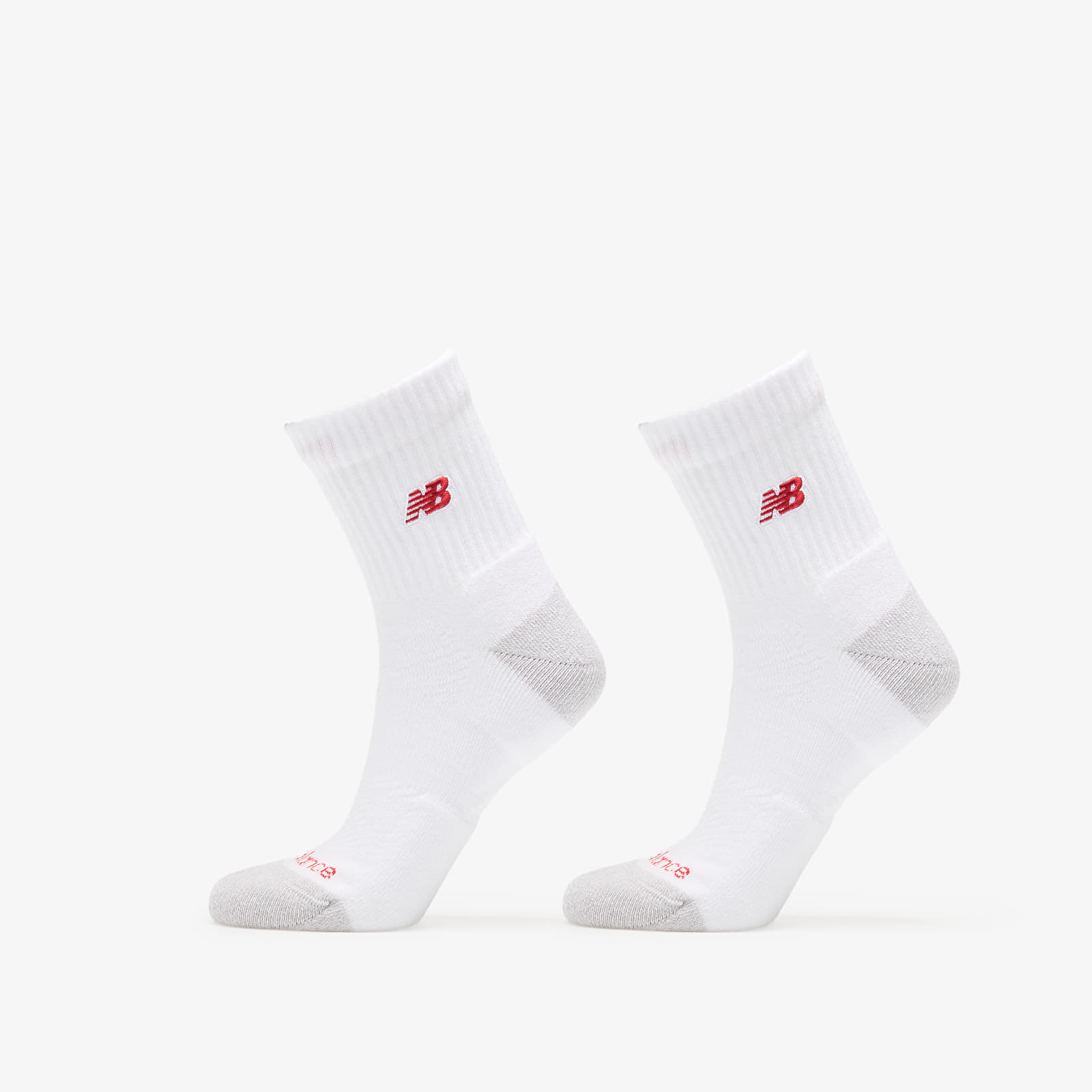 Zoknik New Balance Active Premium Crew Quarter 2-Pack White