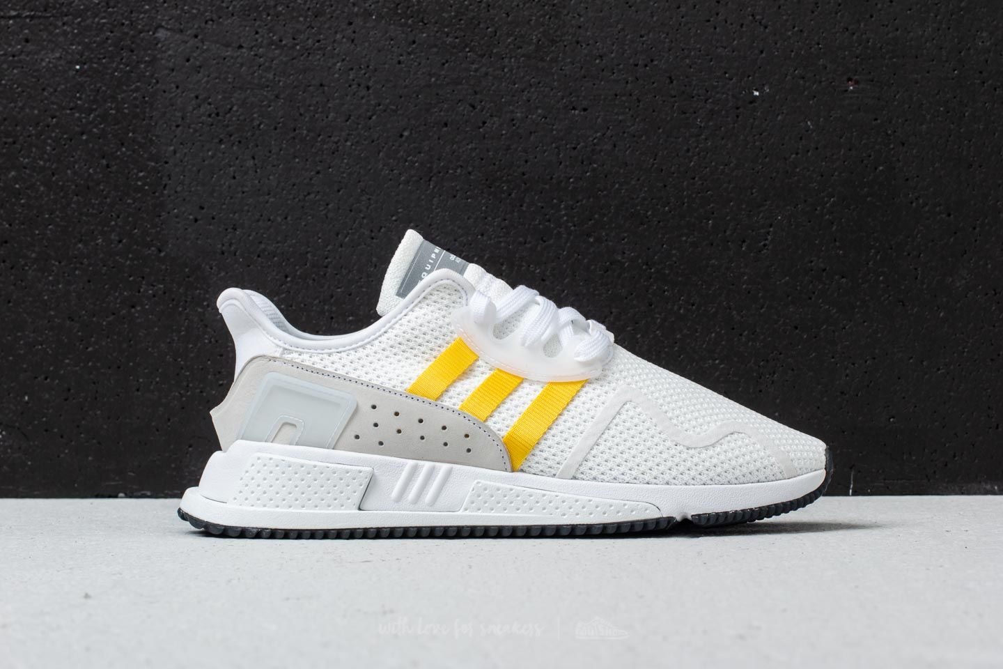 Adidas originals eqt cushion adv shop trainers footwear white/equipment yellow/silver metallic