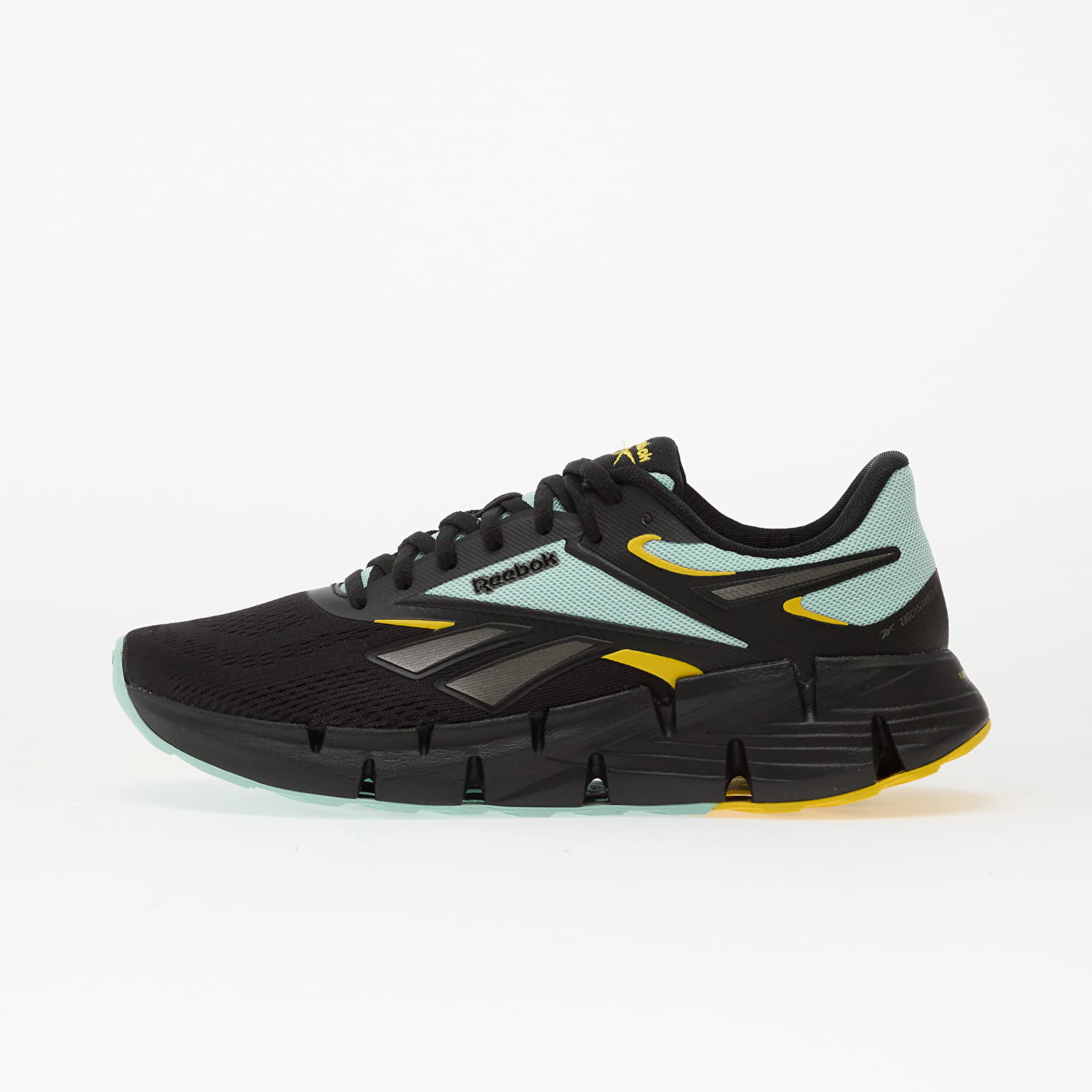 Herren Sneaker und Schuhe Reebok Zig Dynamica 6 Core Black/ Glitch Aqua/ Golden Haze