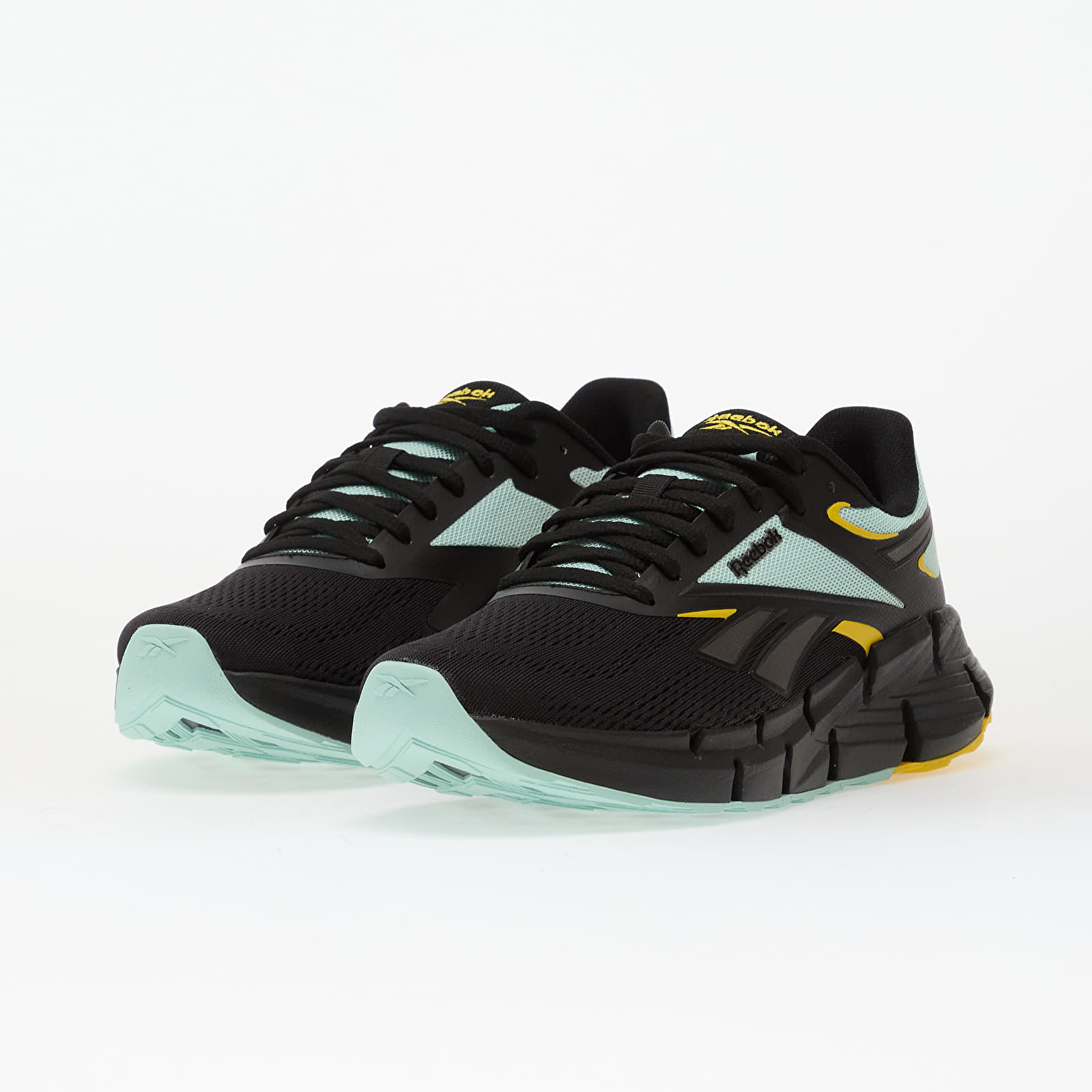 Herren Sneaker und Schuhe Reebok Zig Dynamica 6 Core Black/ Glitch Aqua/ Golden Haze