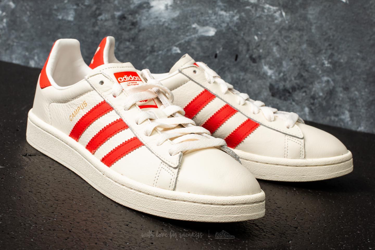 Adidas campus white orange store