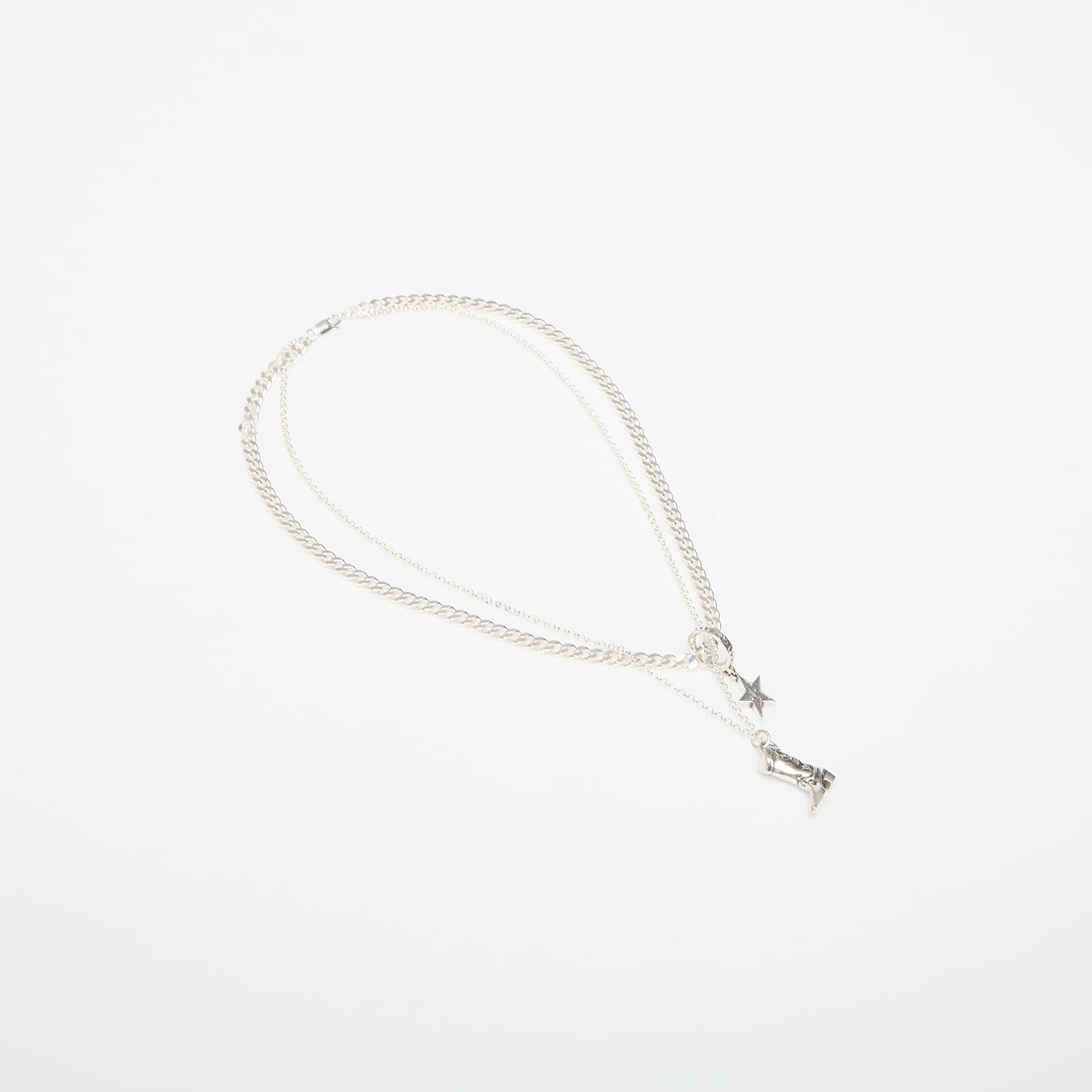 Schmuck Twojeys Boot Double Chain Silver