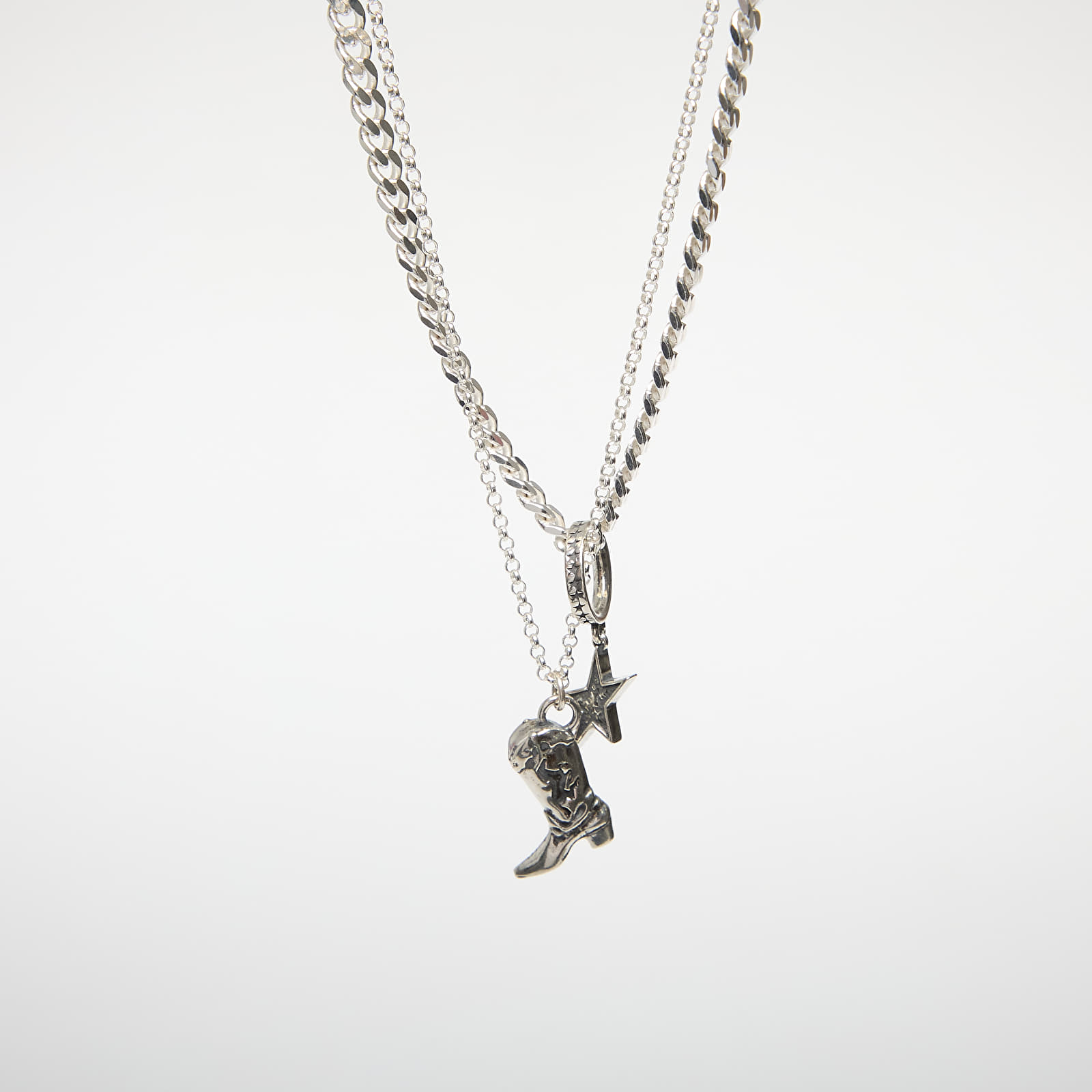 Schmuck Twojeys Boot Double Chain Silver