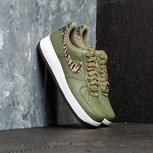 Men s shoes Nike Air Force 1 AOP Premium Medium Olive Khaki Footshop