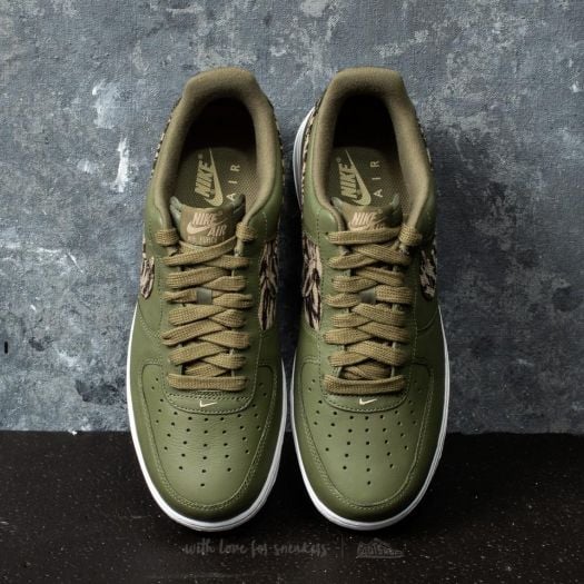 Men s shoes Nike Air Force 1 AOP Premium Medium Olive Khaki Footshop
