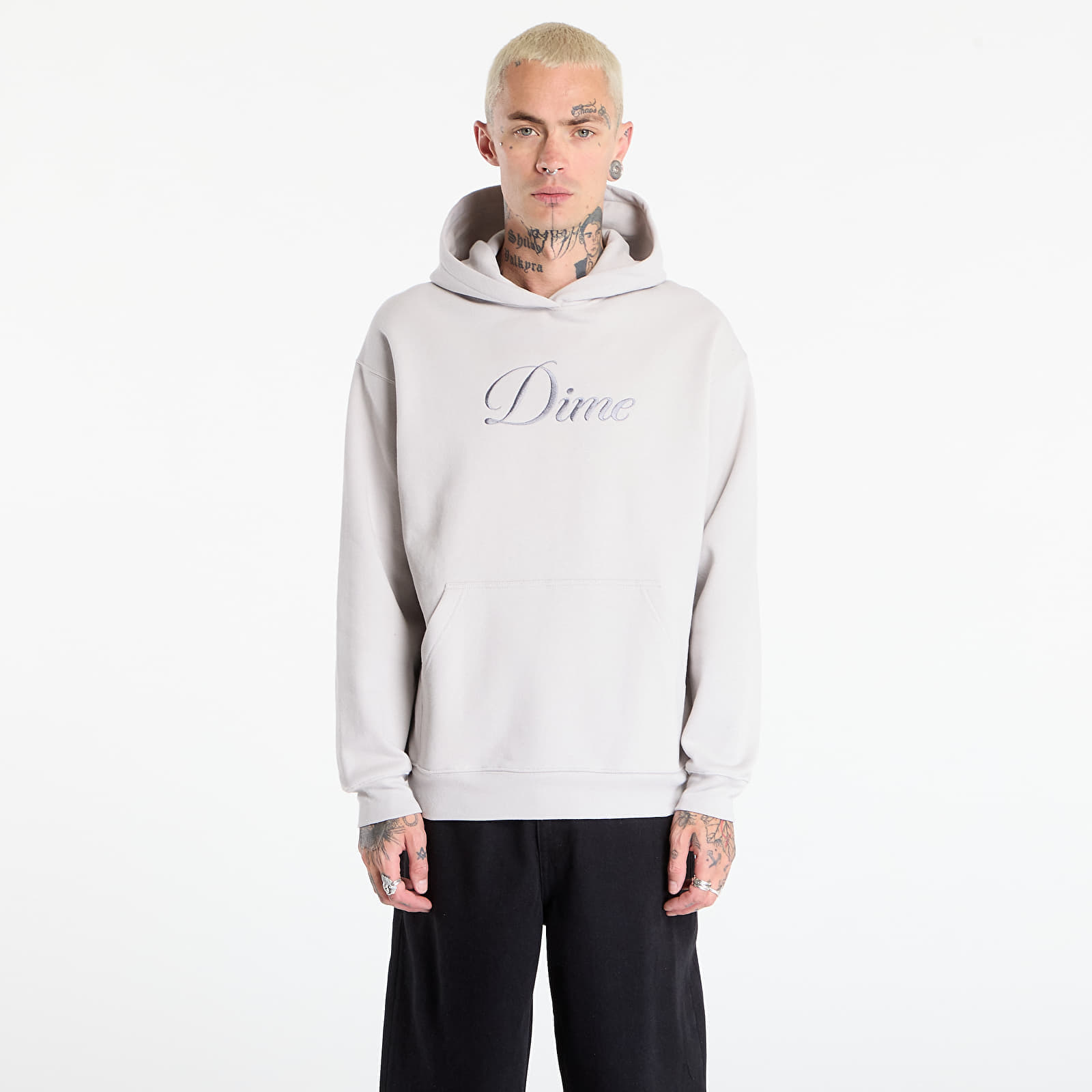 Sweatshirt Dime Cursive Hoodie UNISEX Cement S