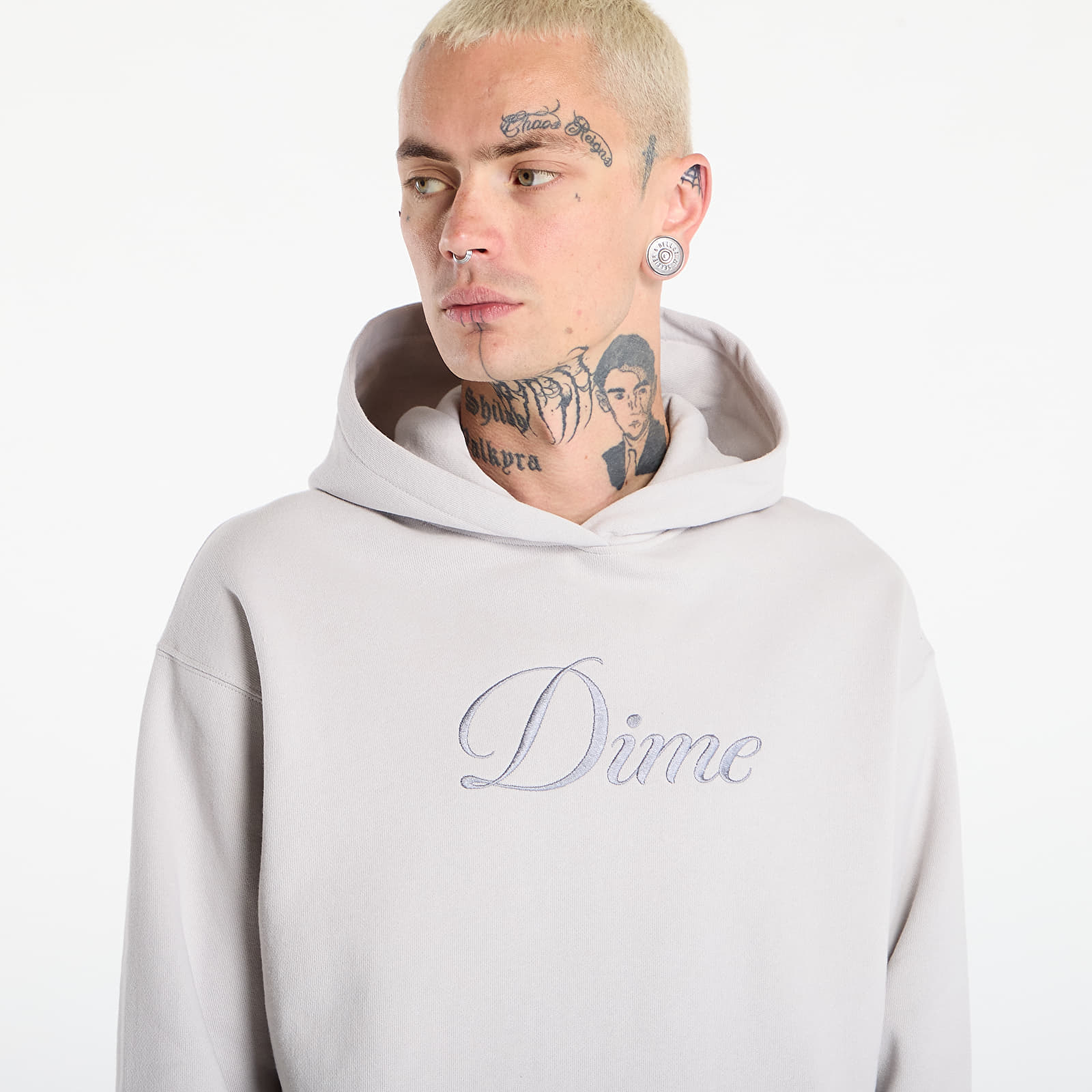 Mikinas ar kapuci un sporta krekli Dime Cursive Hoodie UNISEX Cement