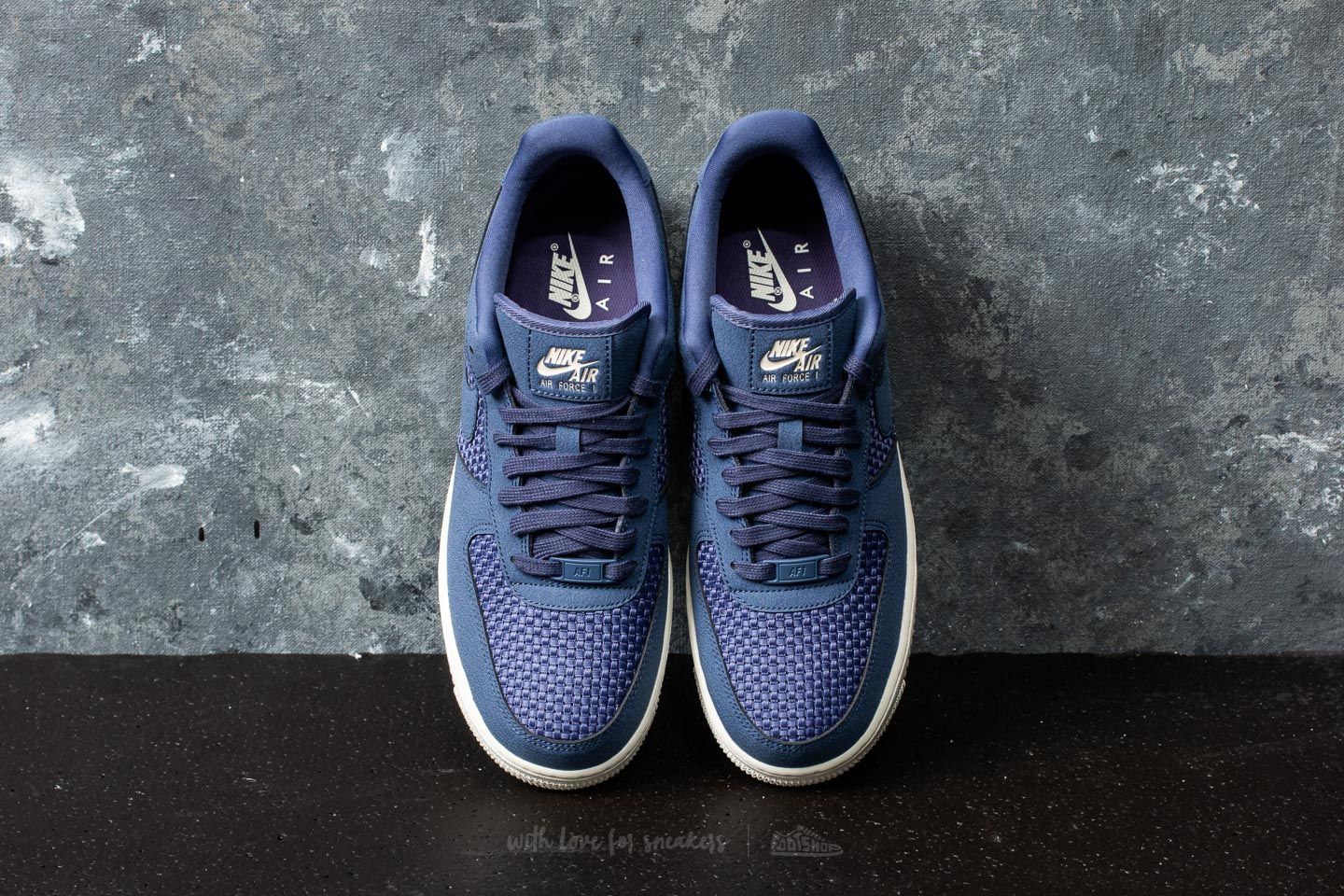 Herresko Nike Air Force 1 Low Blue Recall/ Blue Recall-Sail