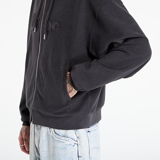 Dime Reverse French Terry Zip Hoodie UNISEX Vintage Black | Footshop