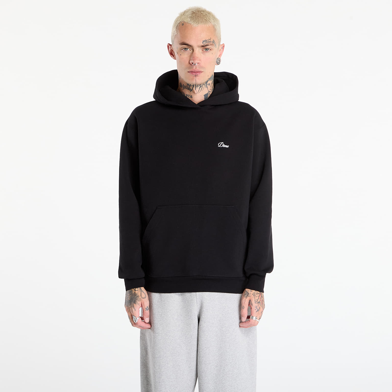 Mikinas ar kapuci un sporta krekli Dime Cursive Small Logo Hoodie UNISEX Black