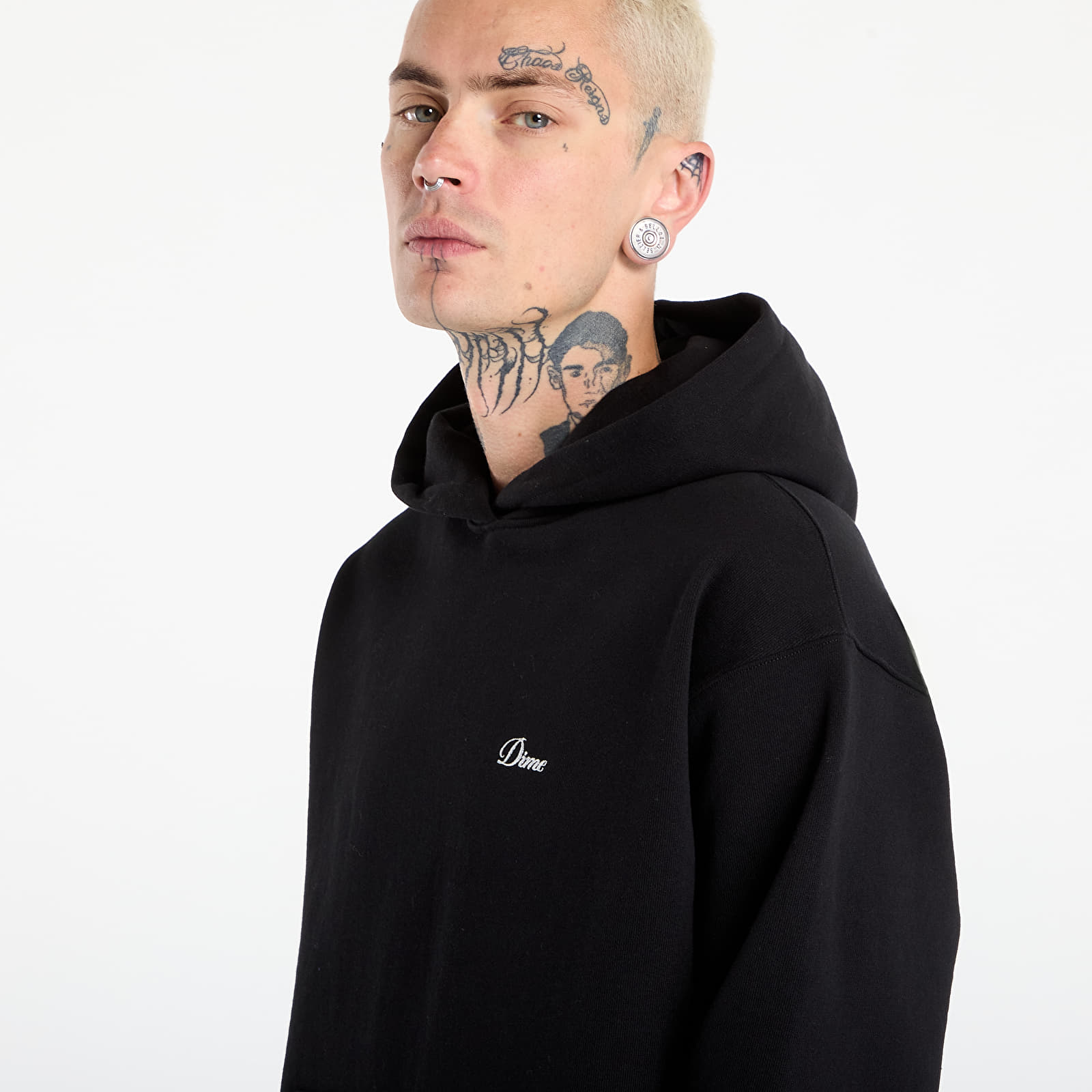 Mikinas ar kapuci un sporta krekli Dime Cursive Small Logo Hoodie UNISEX Black