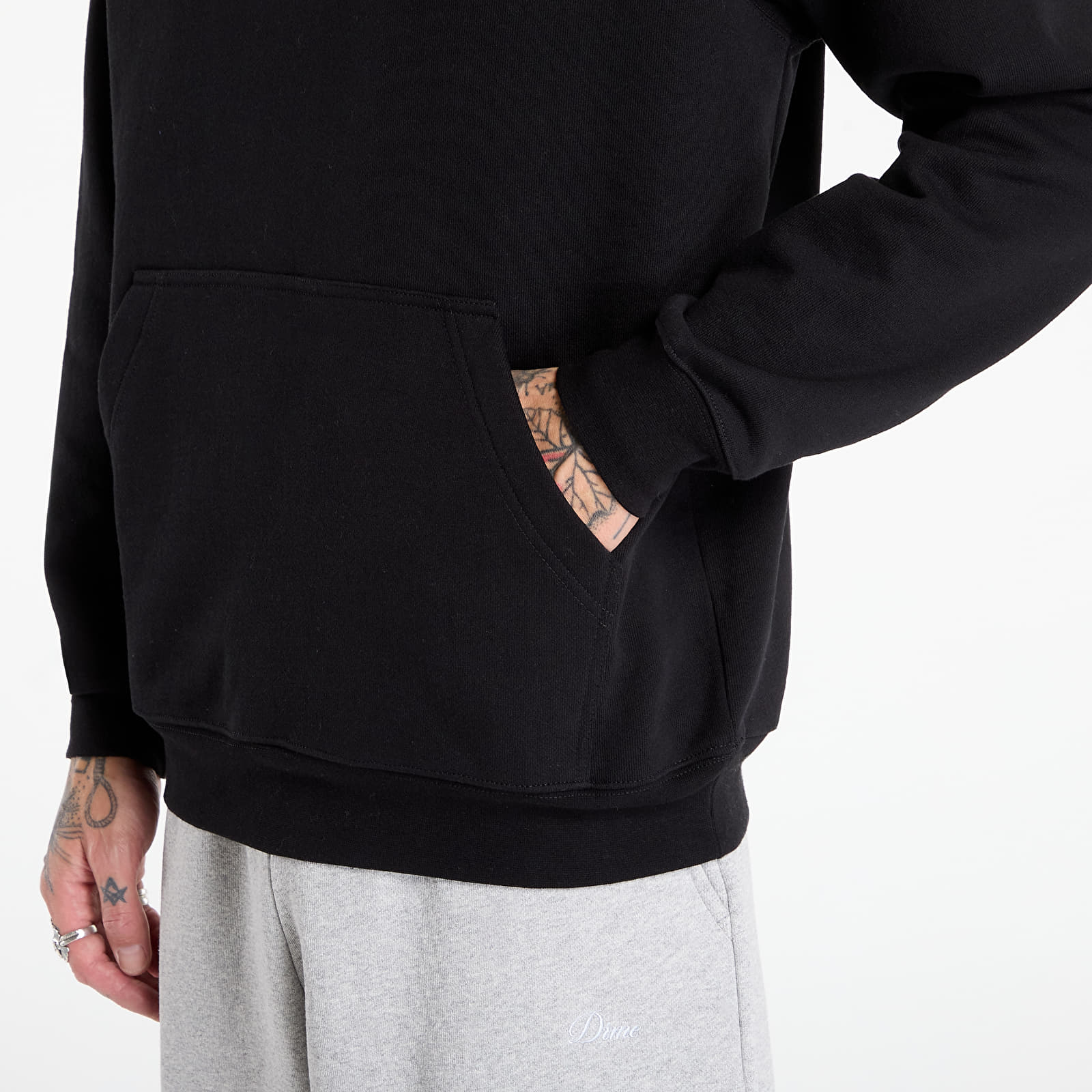 Mikinas ar kapuci un sporta krekli Dime Cursive Small Logo Hoodie UNISEX Black