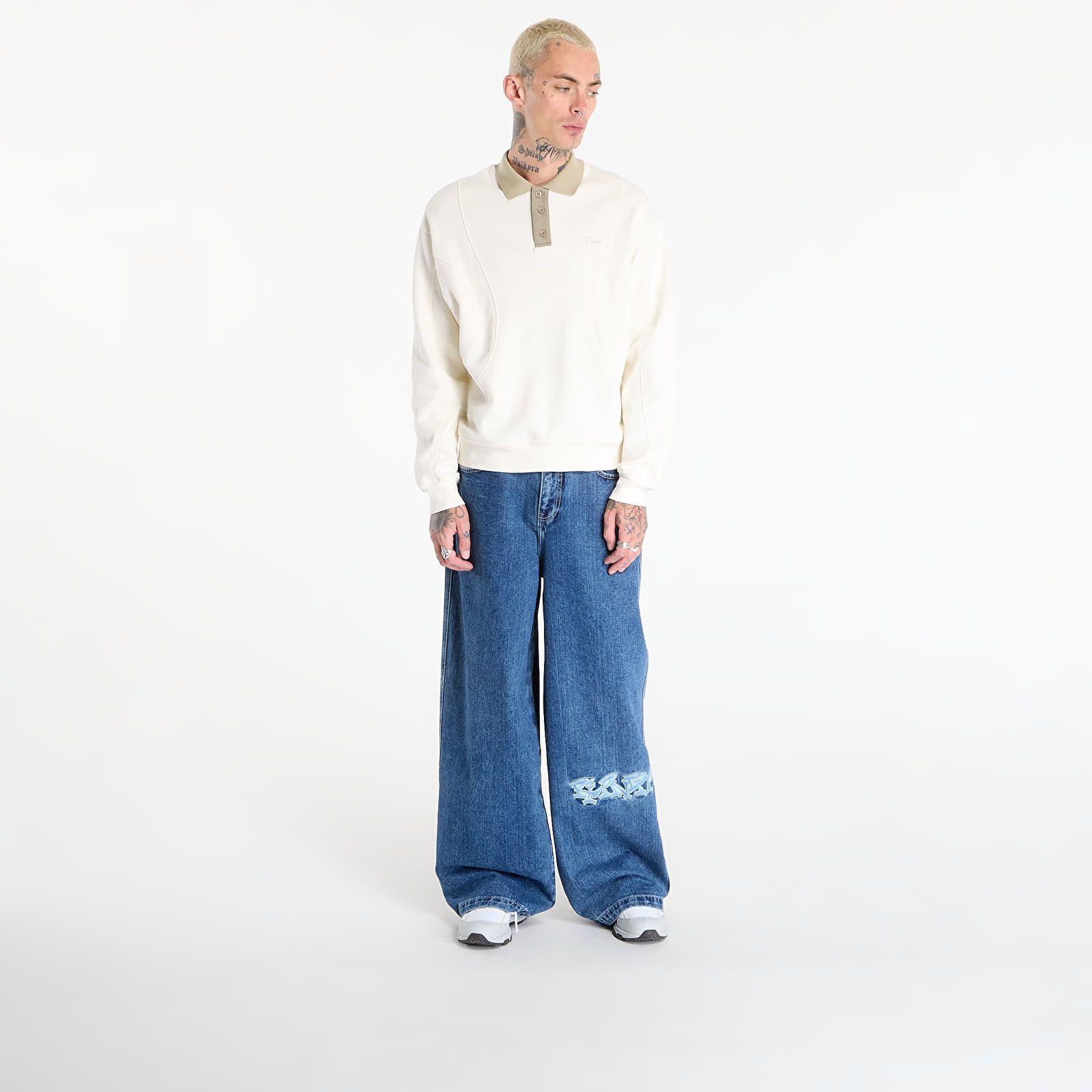 Džínsy RIPNDIP Ace Ultra Wide Leg Pants Medium Wash