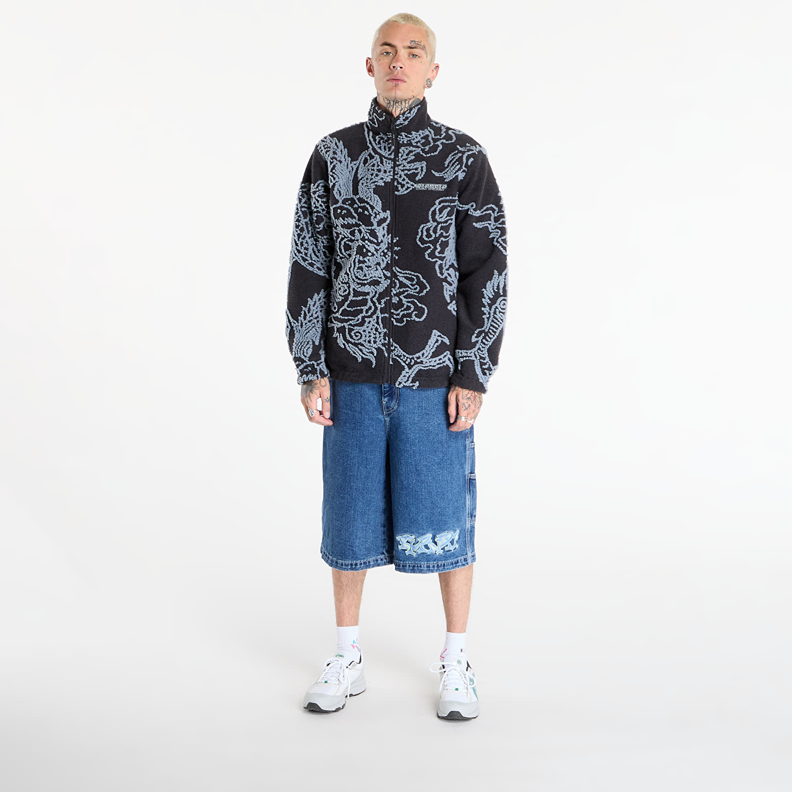 Kurzhosen RIPNDIP Ace Ultra Wide Leg Shorts Medium Wash