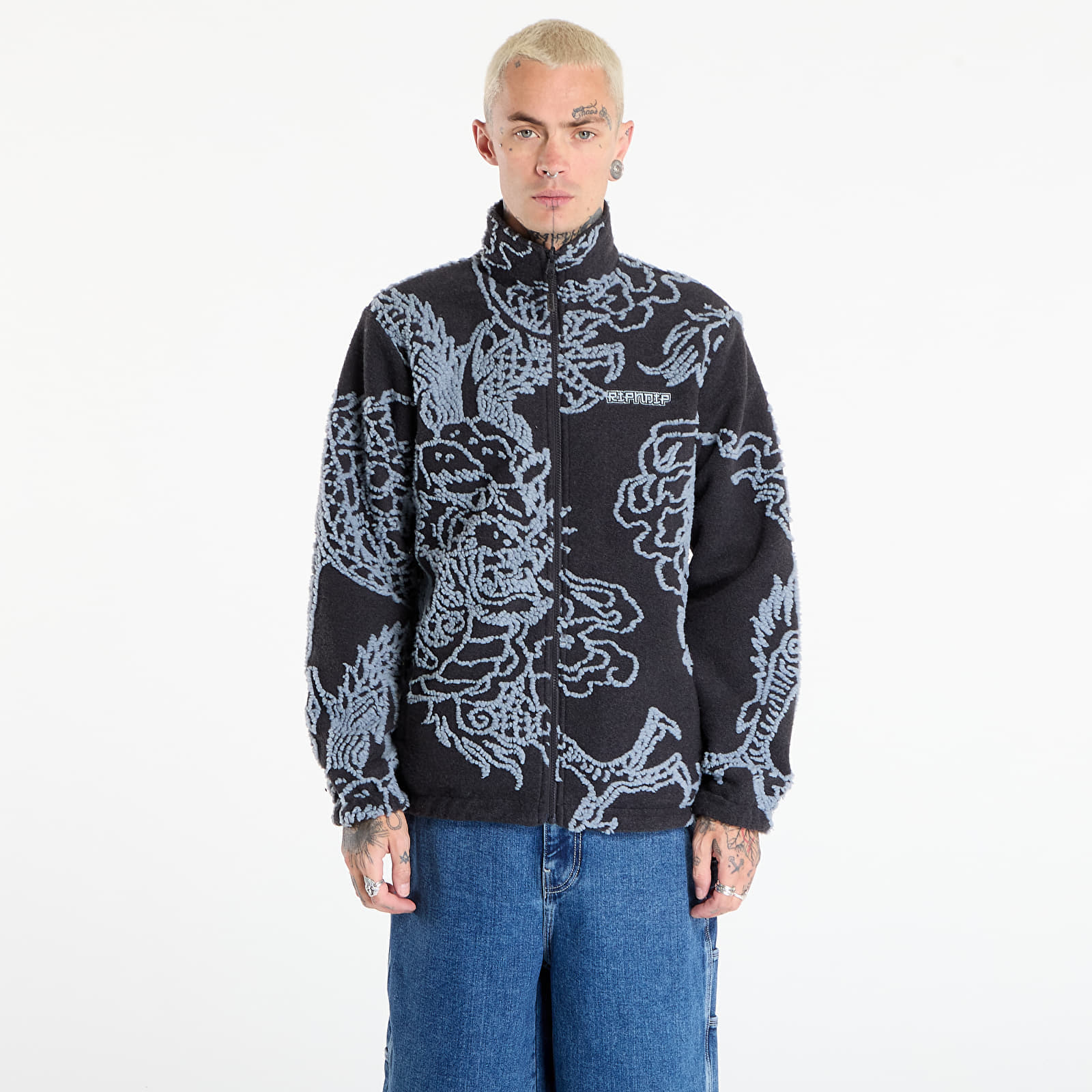Jachetă RIPNDIP Haku Reversible Jacket Black/ Charcoal S
