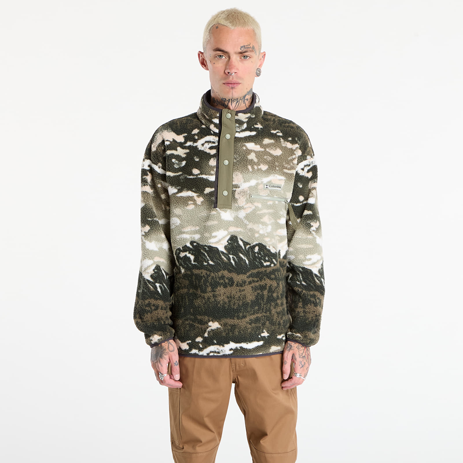 Sweatjacken und Sweatshirts Columbia Helvetia™ II Printed Half Snap Fleece Safari Sisters