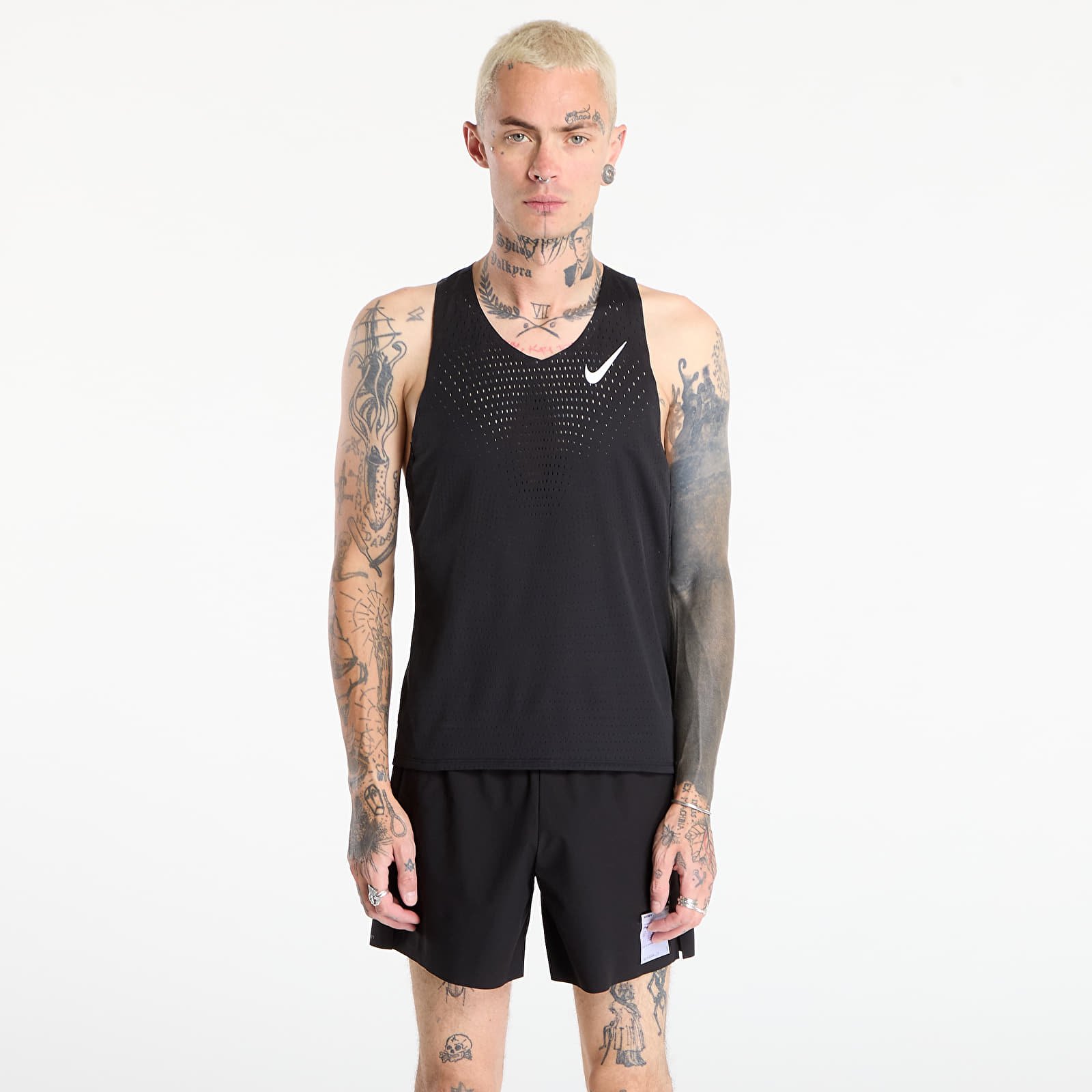 Canotta Nike AeroSwift Men's Dri-FIT ADV Running Singlet Black/ Summit White