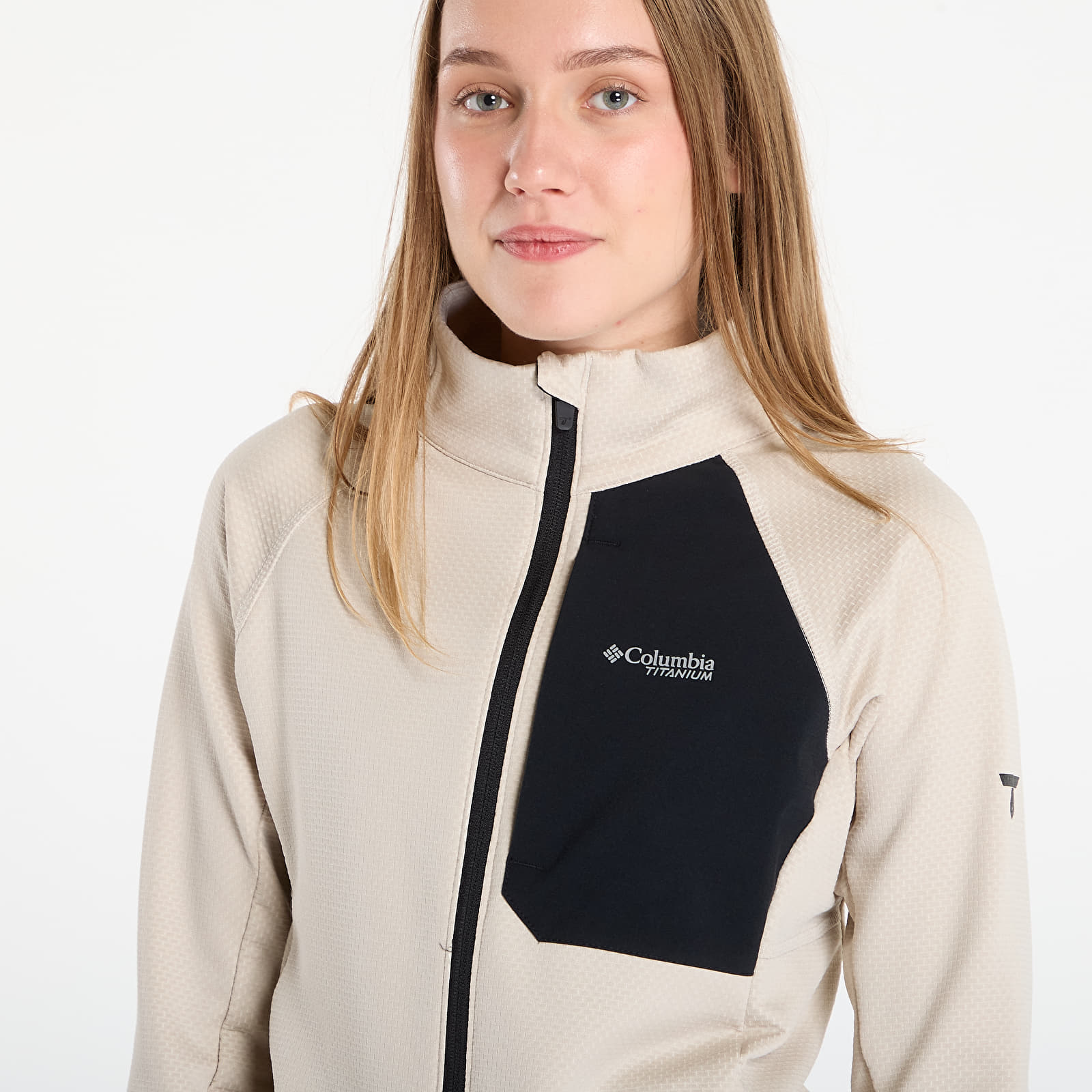 Hoodies für Frauen Columbia Triple Canyon™ Grid Fleece FZ Dark Stone Heather/ Black