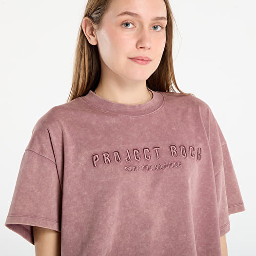 Under Armour Project Rock Statement Graphic SS Tee Maroon Mist 