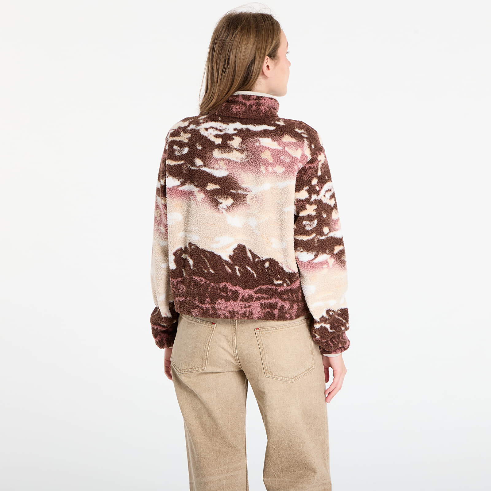 Sweatjacken und Sweatshirts Columbia Helvetia™ II Printed Cropped Half Snap Tobacco Sisters/ Dark Stone