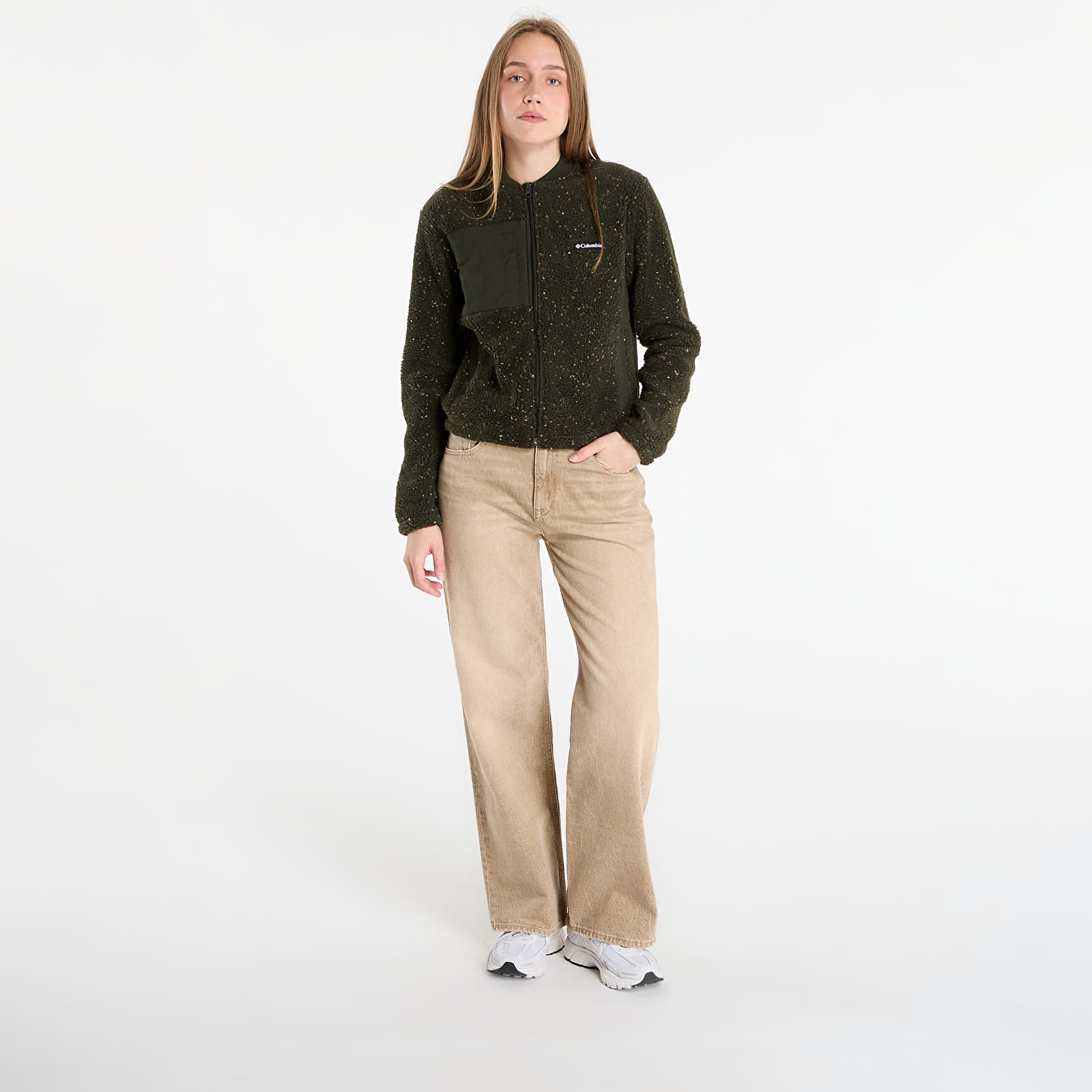 Mikinas ar kapuci un sporta krekli Columbia Stellar Path™ Fleece Bomber Full Zip Greenscape