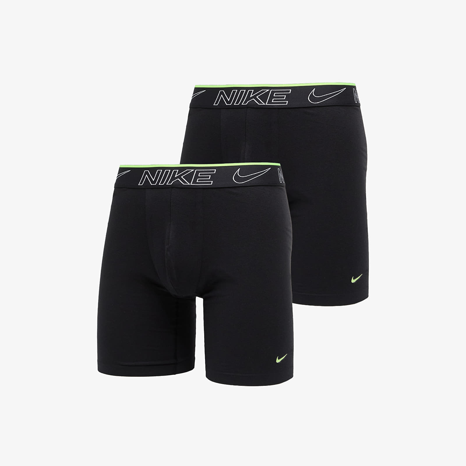 Nike Elite Cotton Stretch Long Boxer Brief 2-Pack Black M
