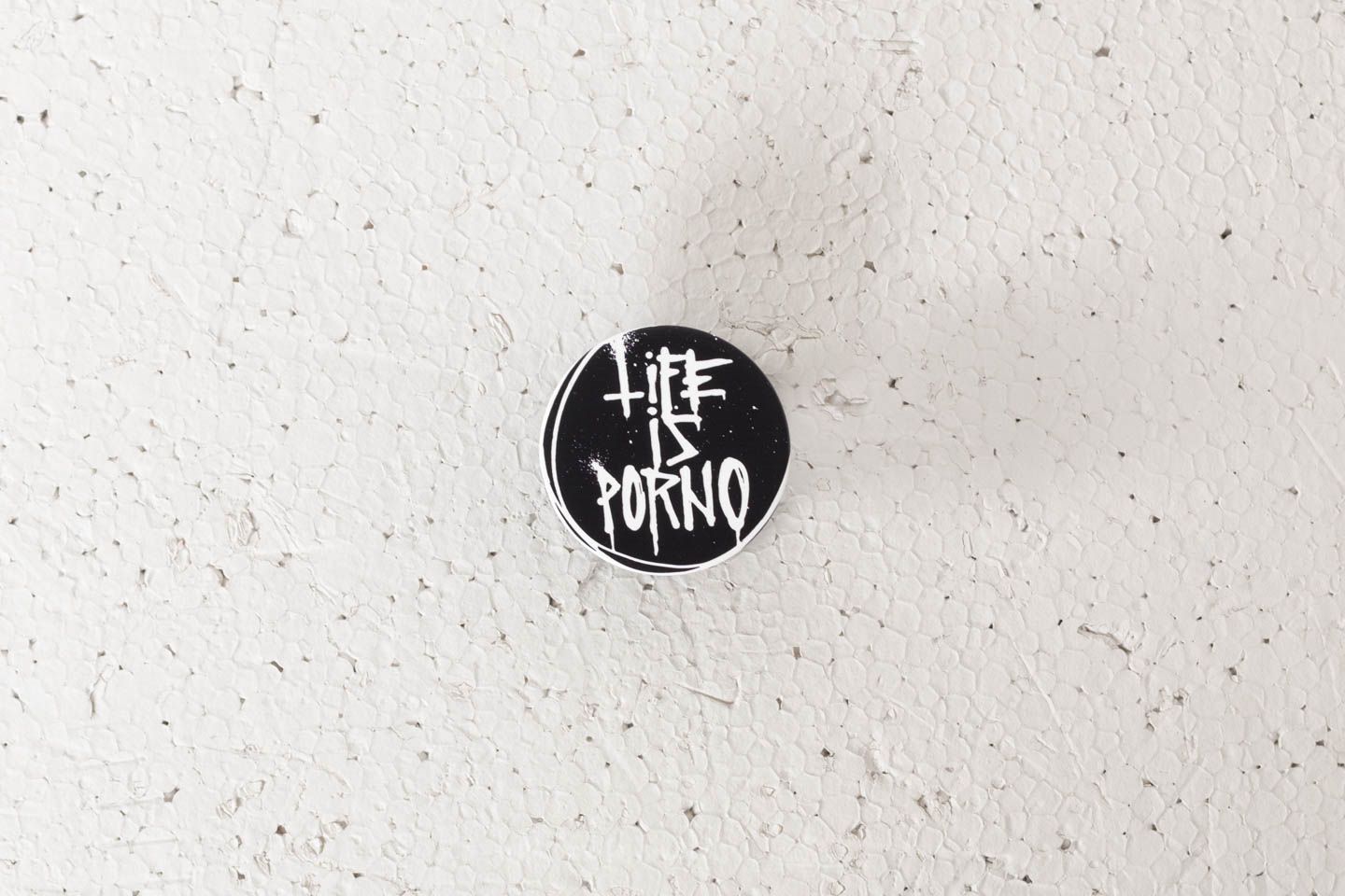 Inne LIFE IS PORNO x PopSockets Phone Grip & Stand Black/ White